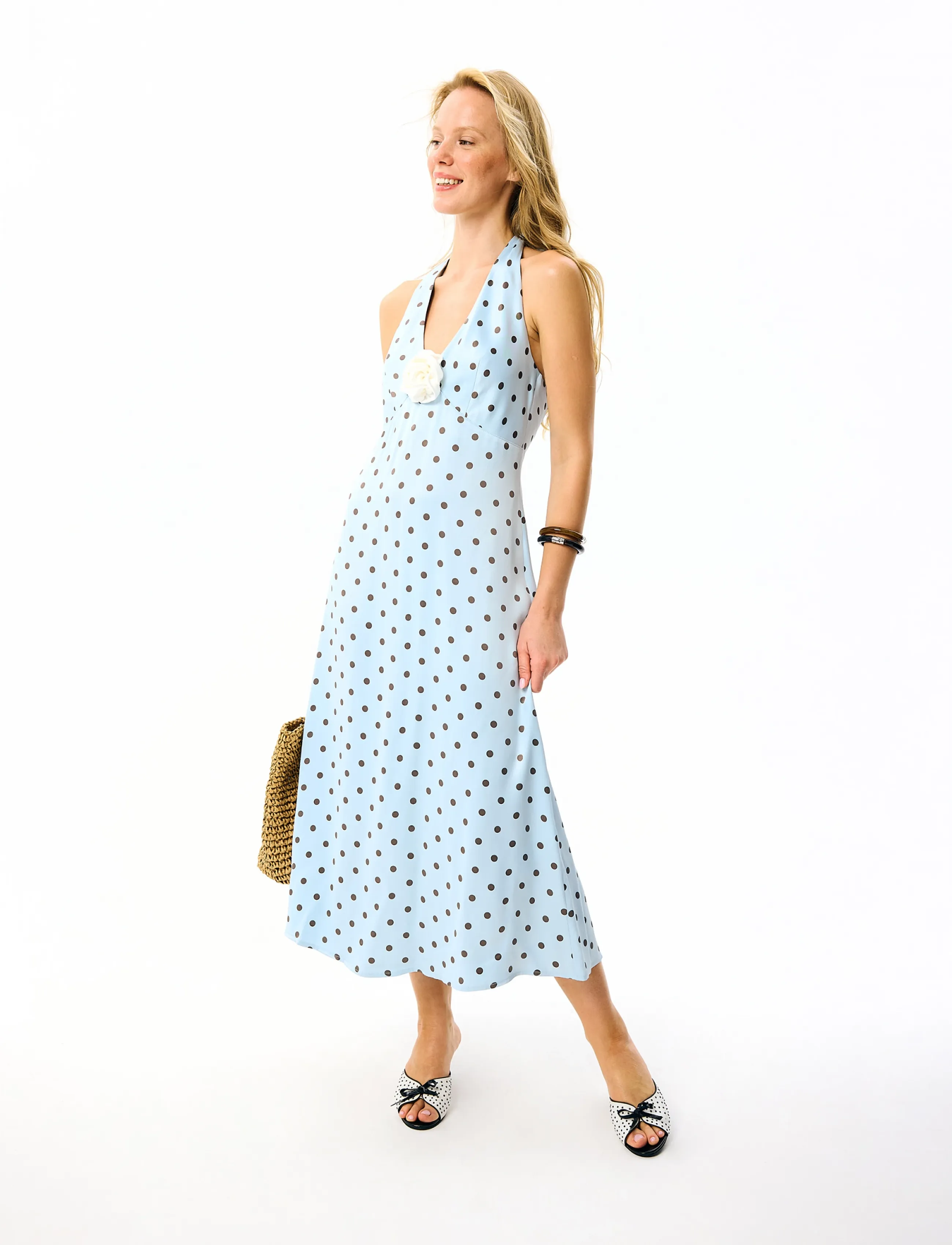 Sleeper Jardin Halterneck Maxi Dress - Partykleider - BLUE&BROWN / blue