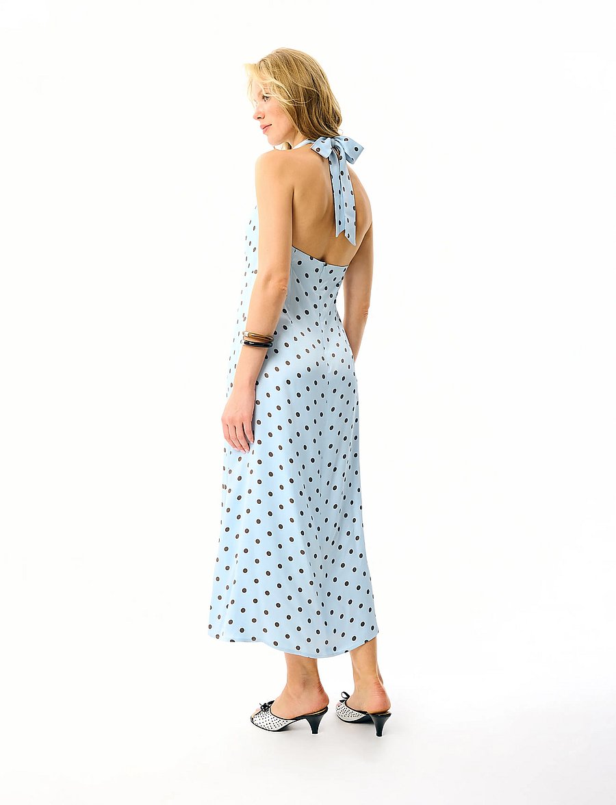 Sleeper - Jardin Halterneck Maxi Dress - blue&brown - 3