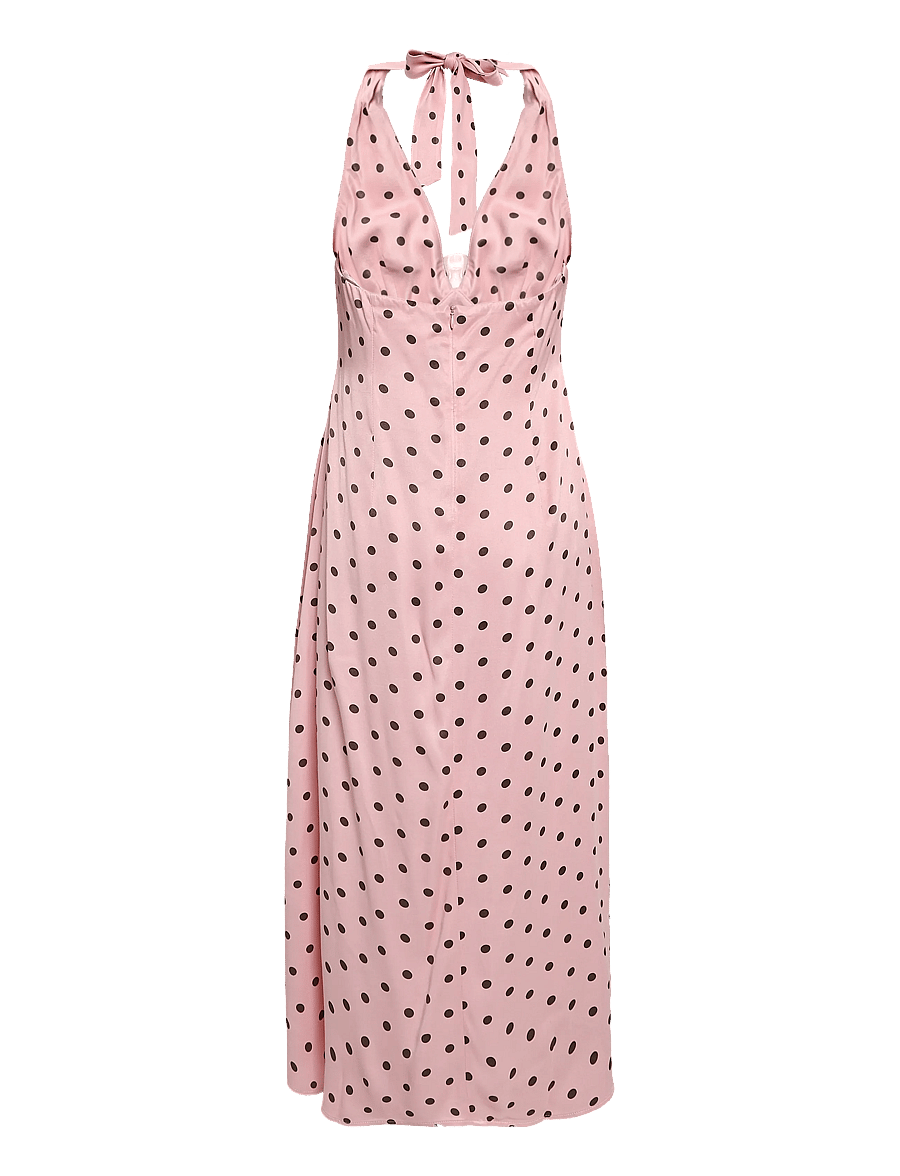 Sleeper - Jardin Halterneck Maxi Dress - aftenkjoler - pink&brown - 2