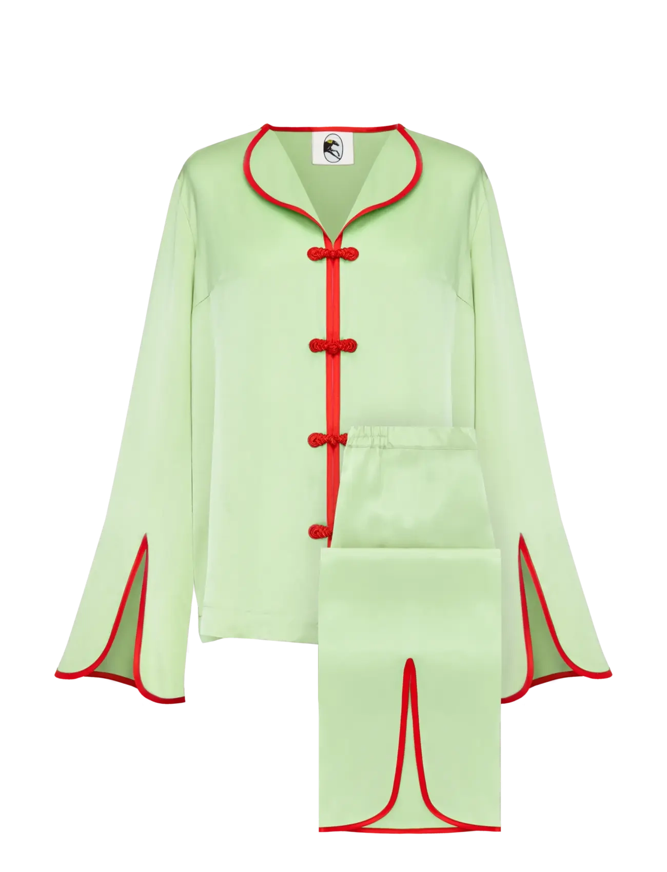 SLEEPER Louis Pajama Set With Hosen In Grün Grün - M - Damen