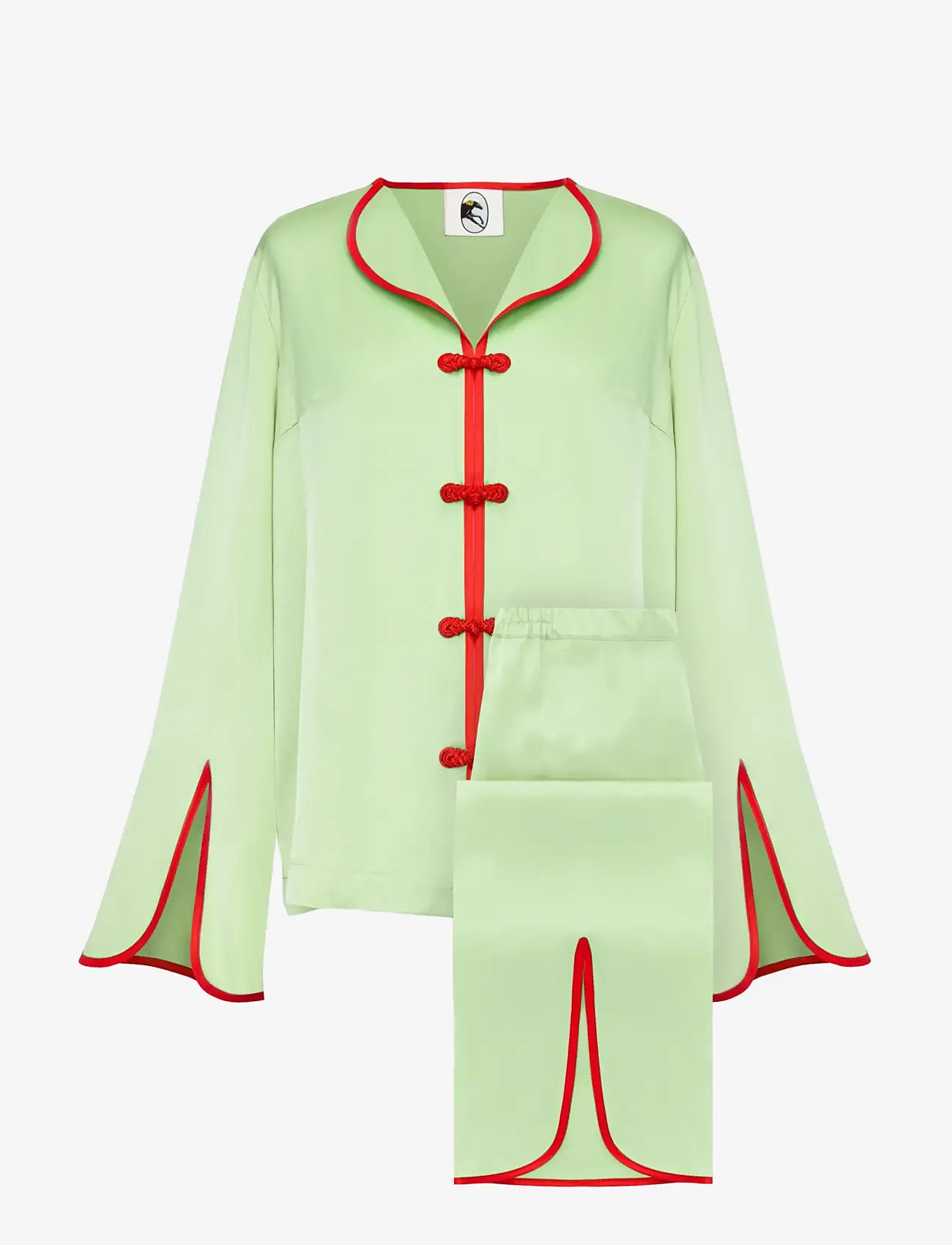 Sleeper - Louis Pajama Set with Pants in Green - pyjamas - green - 1