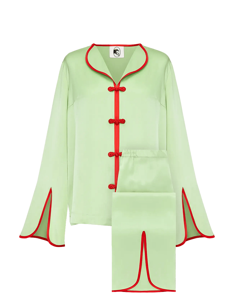 Sleeper - Louis Pajama Set with Pants in Green - pidžaamad - green - 1