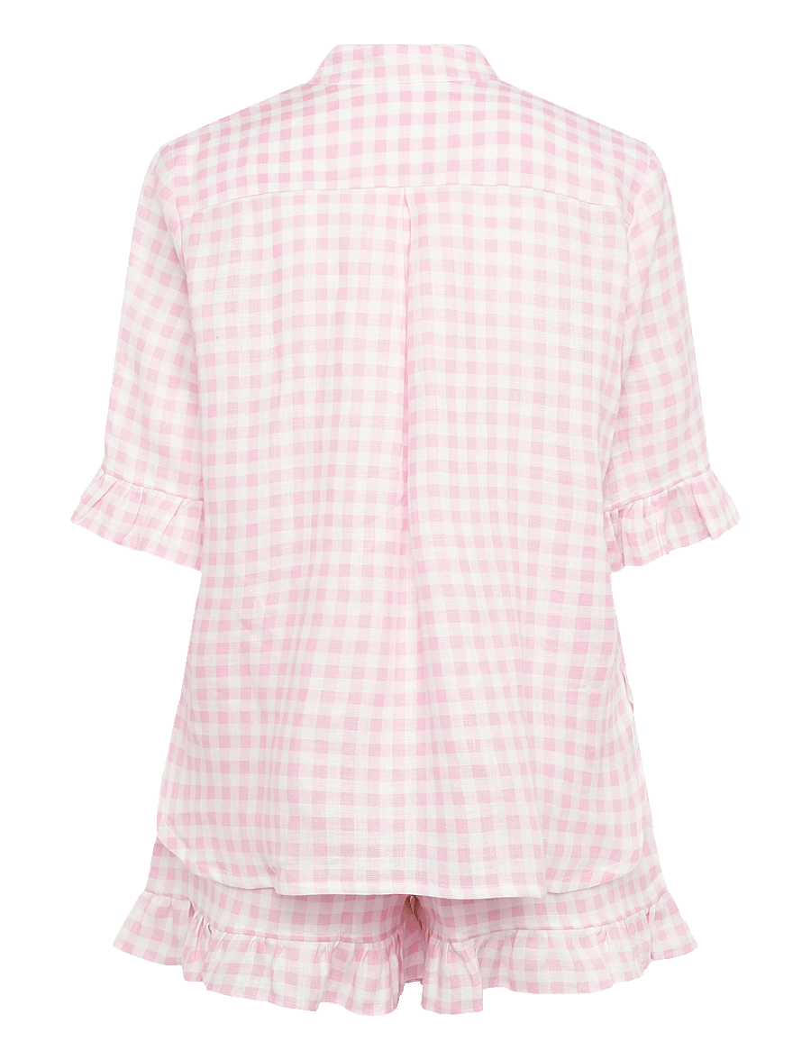 Sleeper - Linen Lounge Suit - pyjamas - white&pink - 1