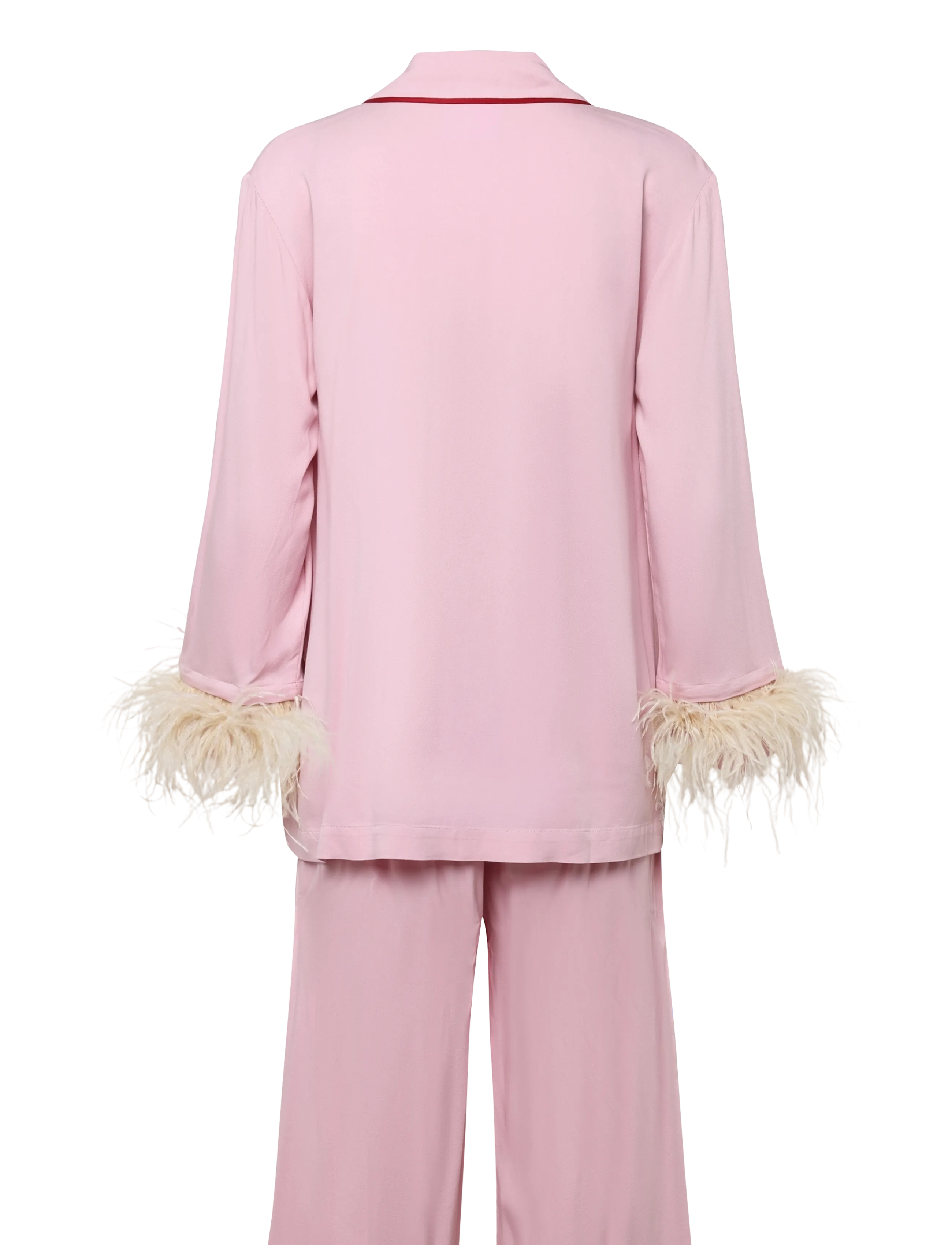Sleeper - Party Pajama Set with Detachable Feathers - pidžaamad - pink&red - 2
