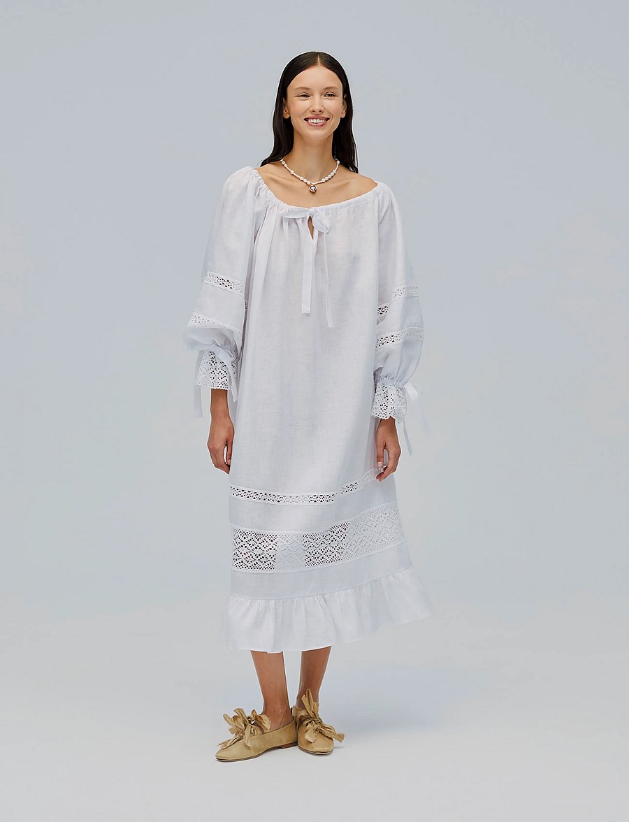 Sleeper - Romantica Lounge Dress - konfirmatsioon - white - 0