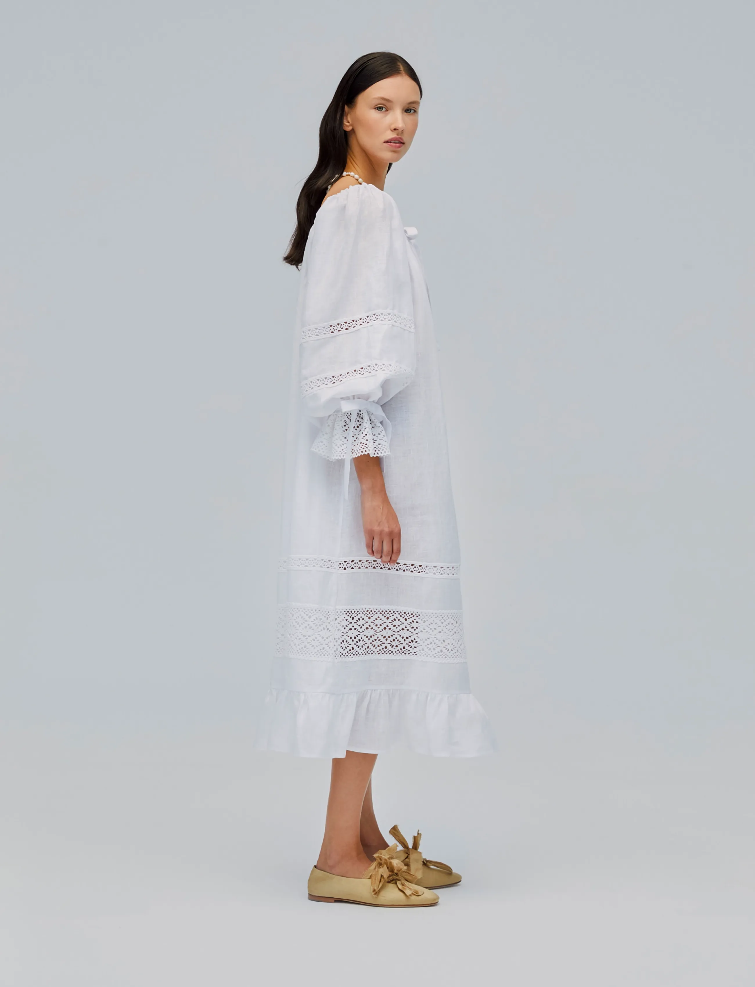 Sleeper - Romantica Lounge Dress - konfirmatsioon - white - 4