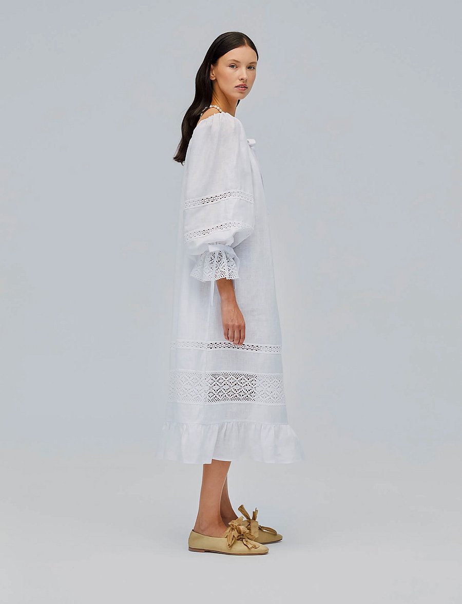 Sleeper - Romantica Lounge Dress - konfirmatsioon - white - 4