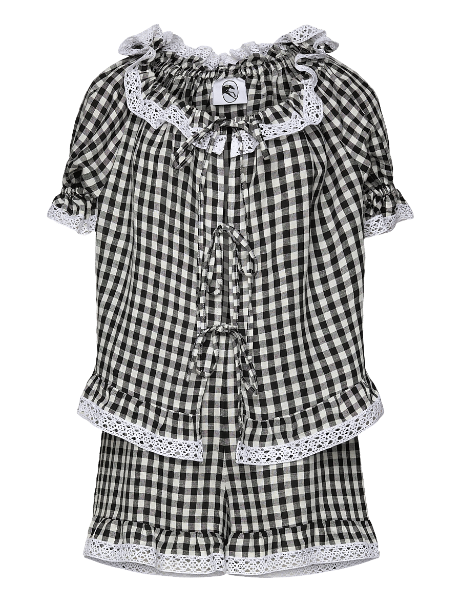 Sleeper - Romantica Set with Short - white&black - 1