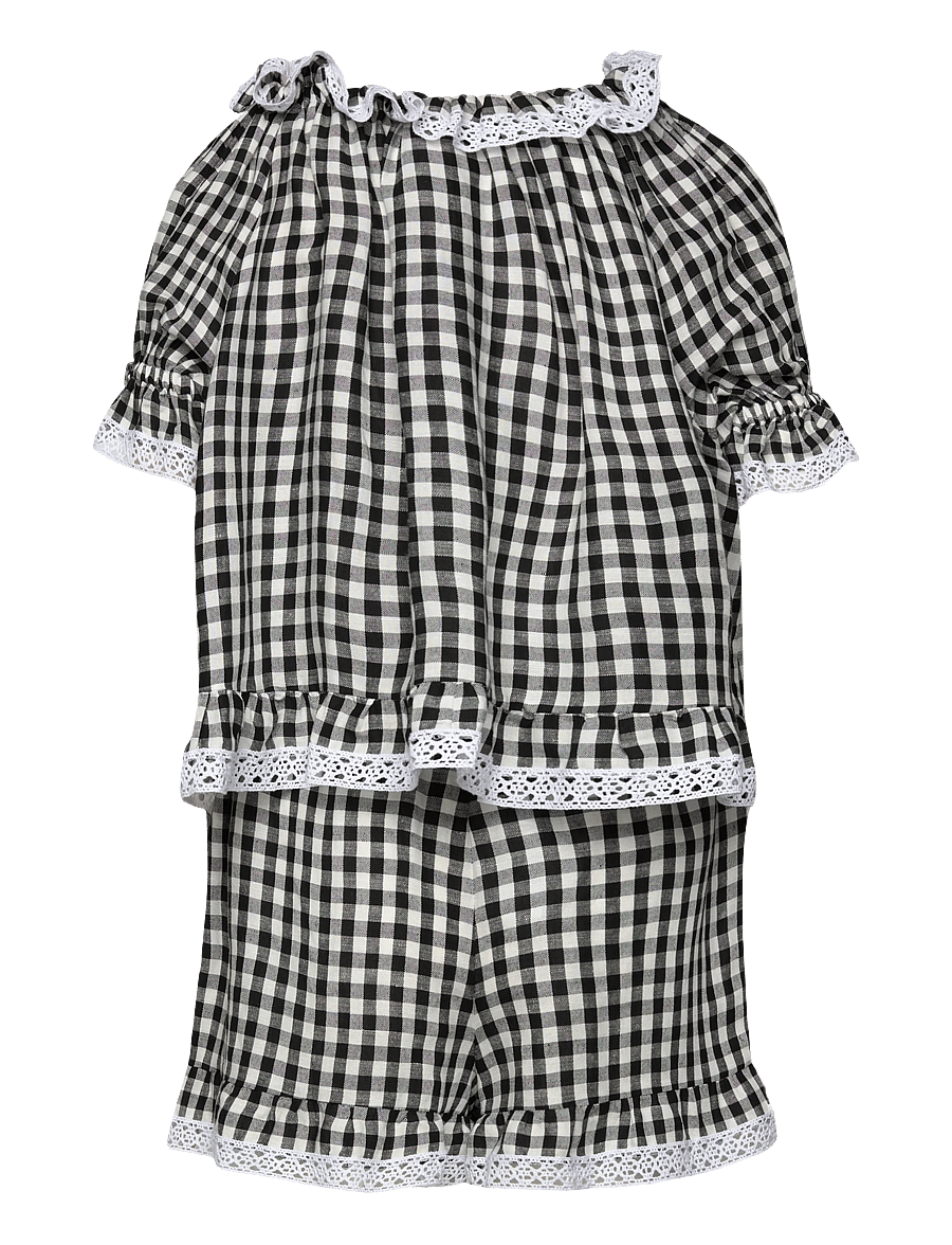 Sleeper - Romantica Set with Short - white&black - 2