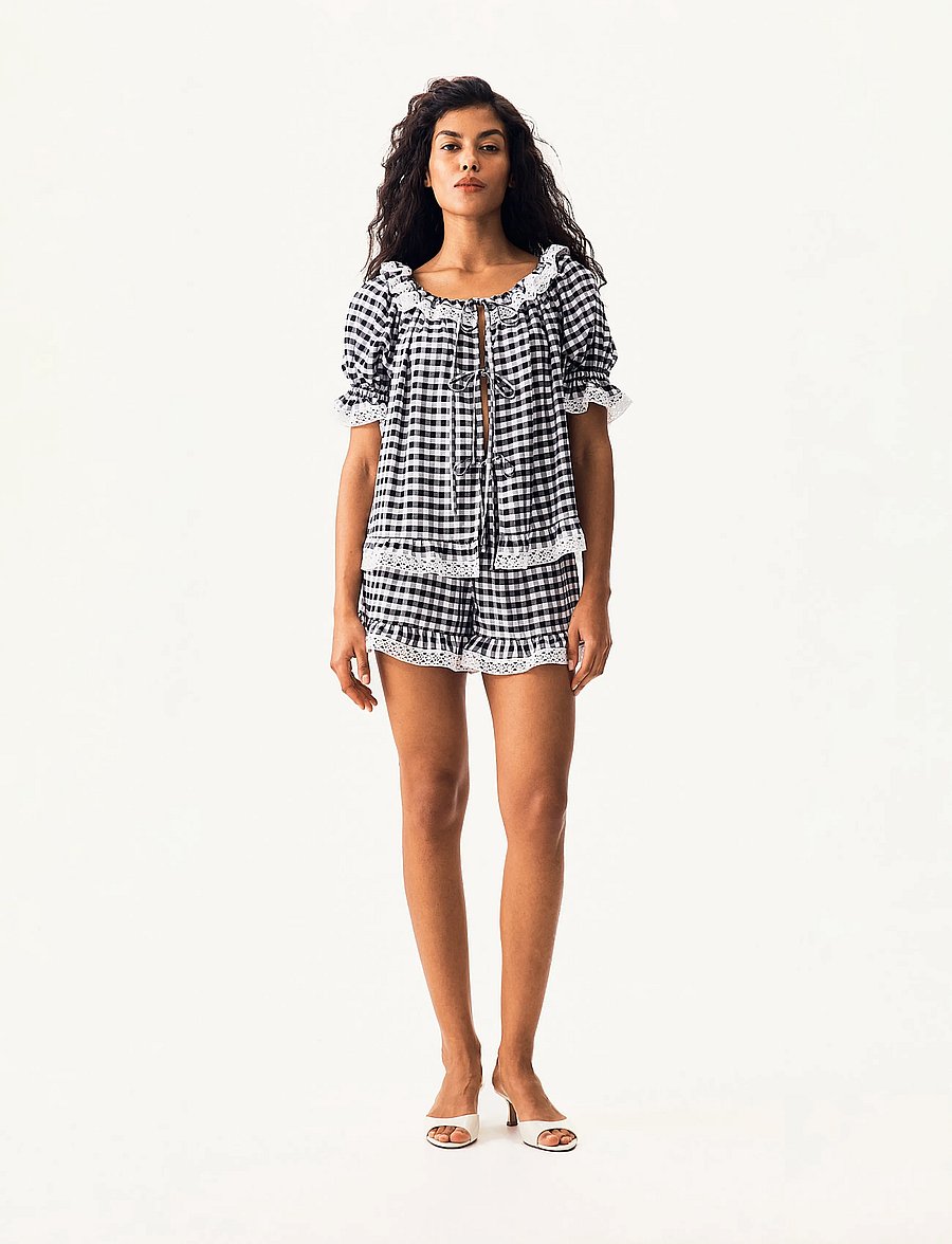 Sleeper - Romantica Set with Short - white&black - 0