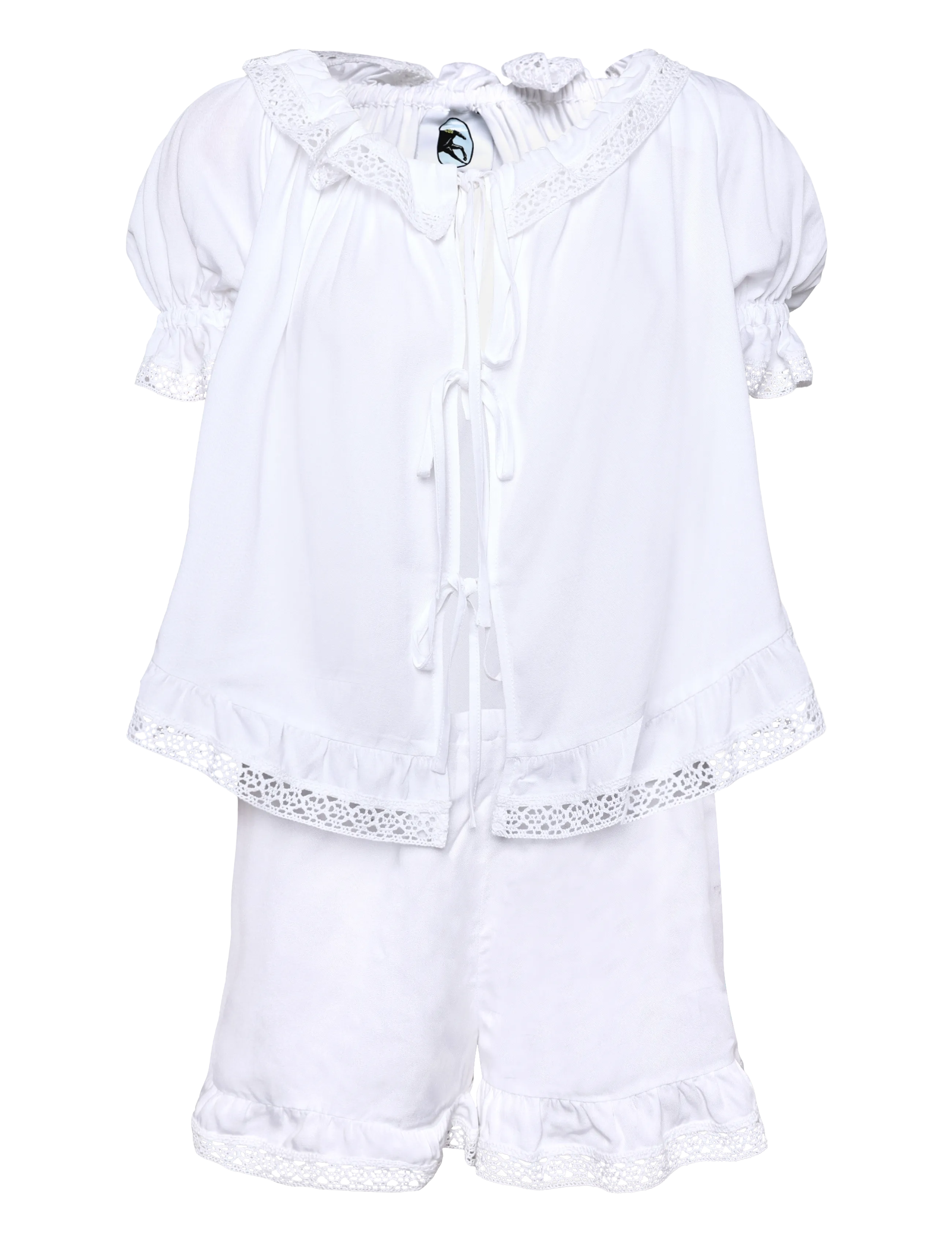 Sleeper Romantica Lounge Set with Shorts - Pidžaamad - WHITE / white