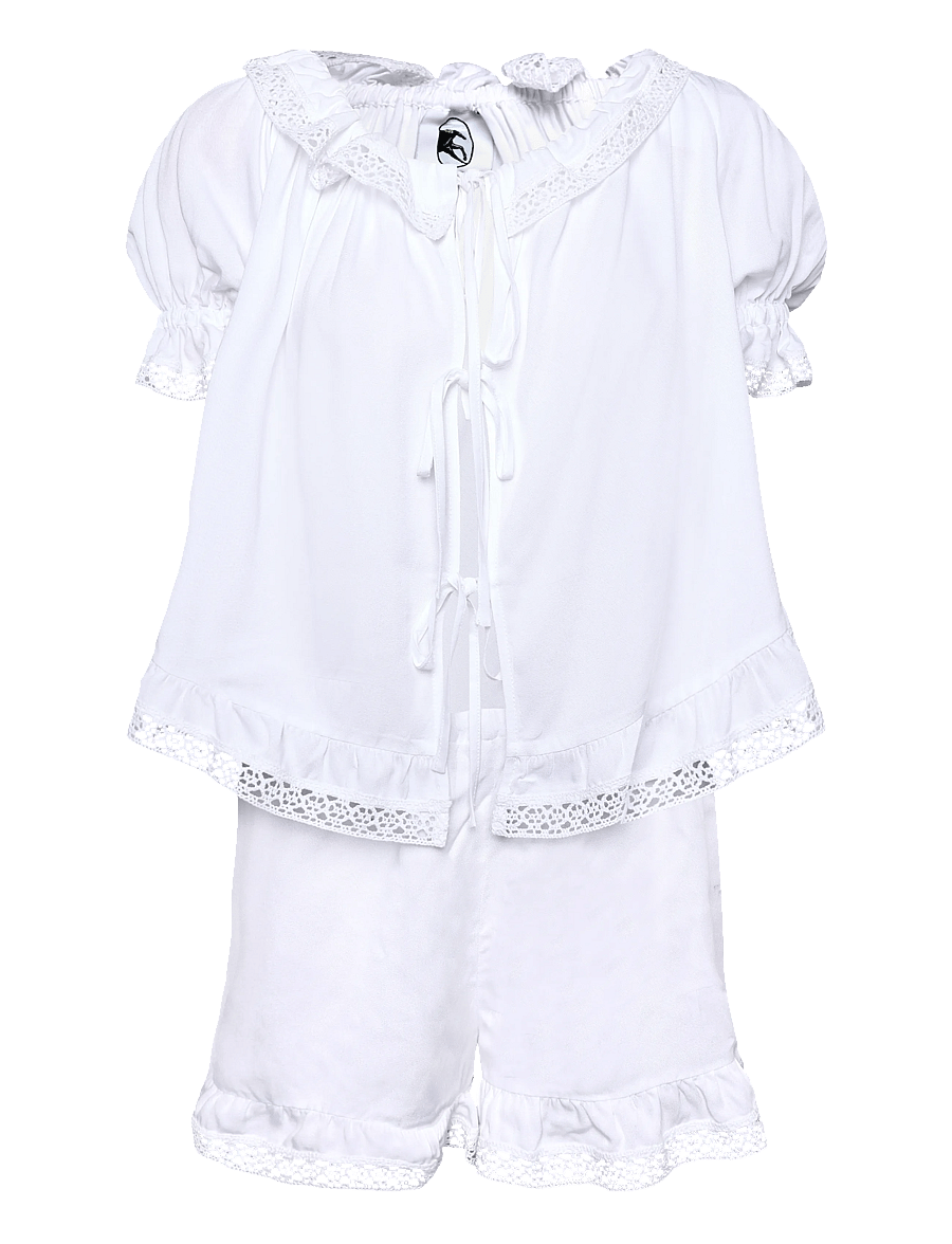 Sleeper - Romantica Lounge Set with Shorts - pidžaamad - white - 1