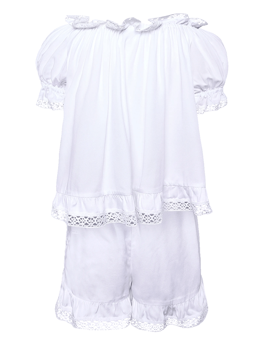 Sleeper - Romantica Lounge Set with Shorts - pidžaamad - white - 2