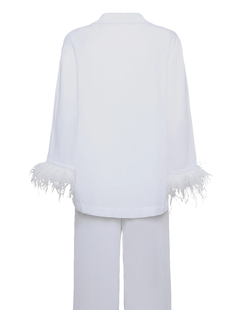 Sleeper - Party Pajama Set with Detachable Feathers - pidžaamad - white - 2