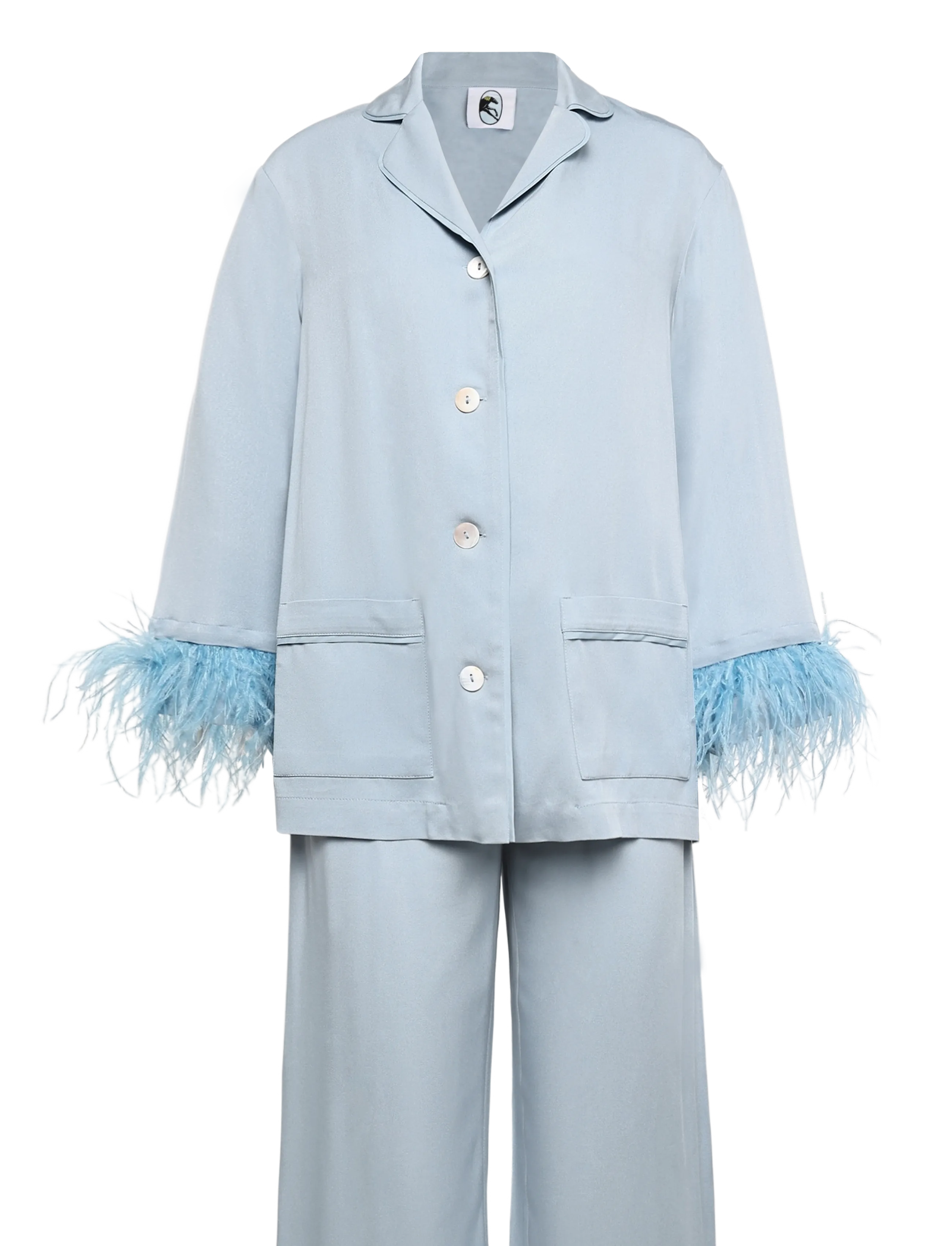Sleeper Party Pajama Set with Detachable Feathers - New arrivals - BLUE / blue