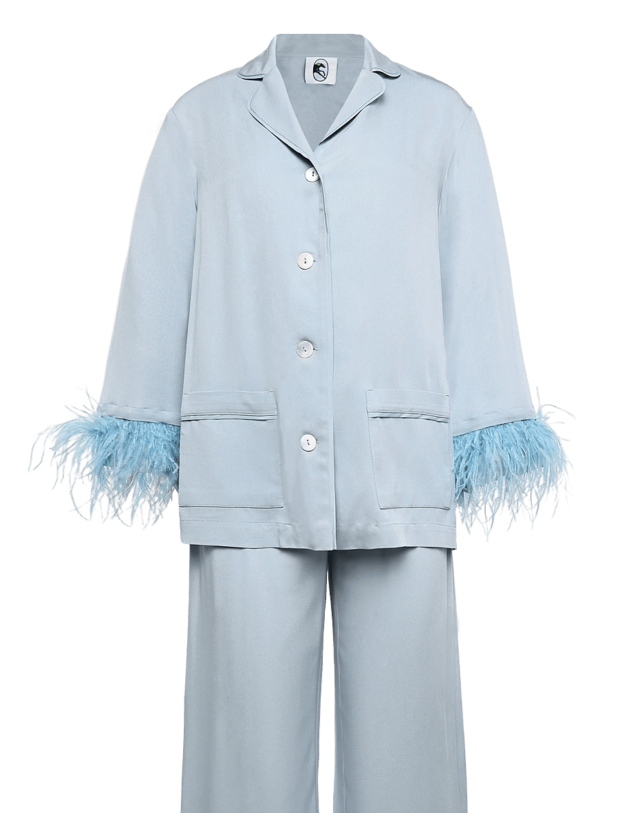 Sleeper - Party Pajama Set with Detachable Feathers - pyjamas - blue - 1