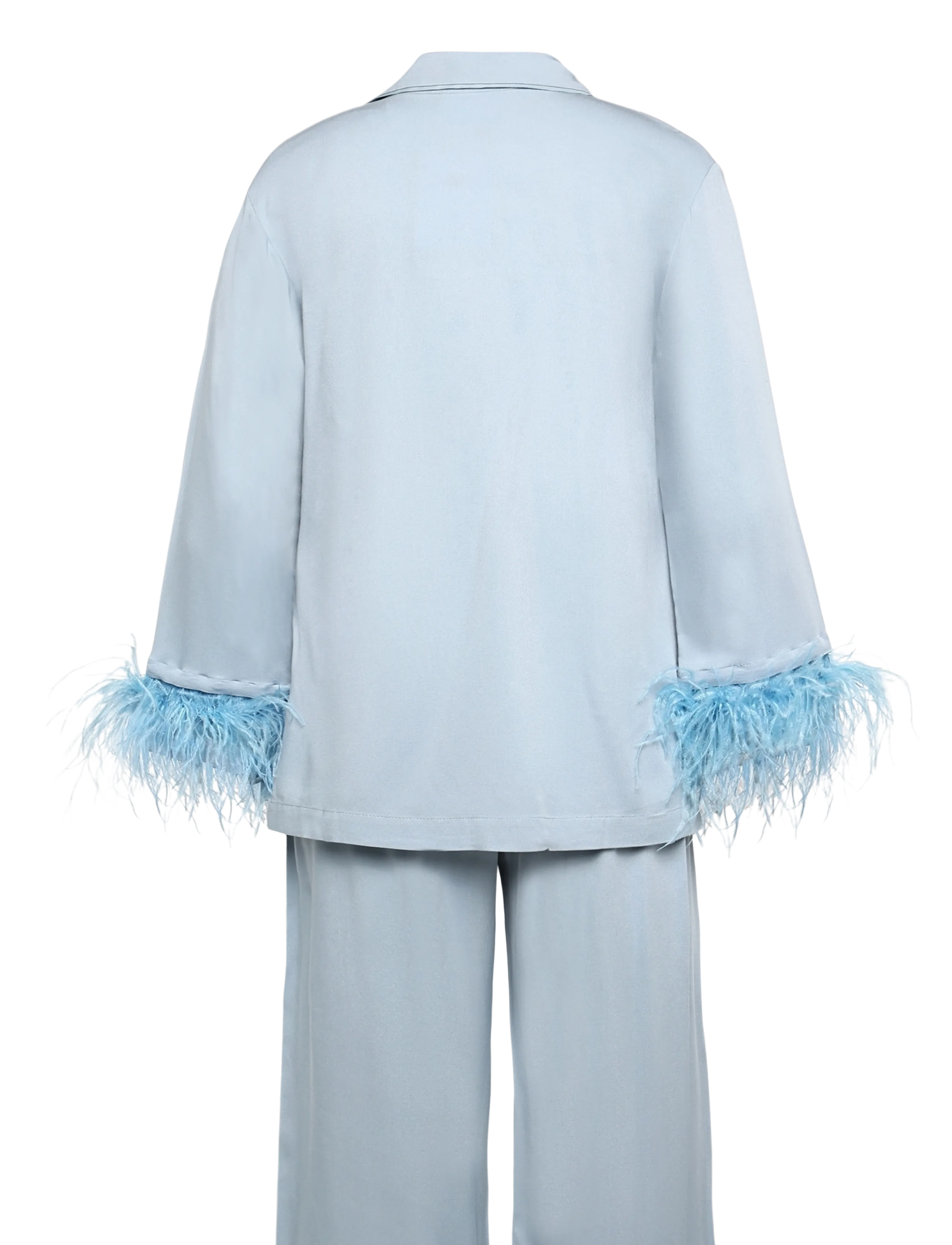 Sleeper - Party Pajama Set with Detachable Feathers - pyjamas - blue - 2