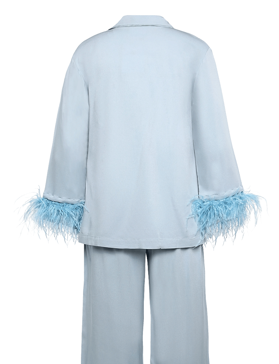 Sleeper - Party Pajama Set with Detachable Feathers - pyjamas - blue - 2