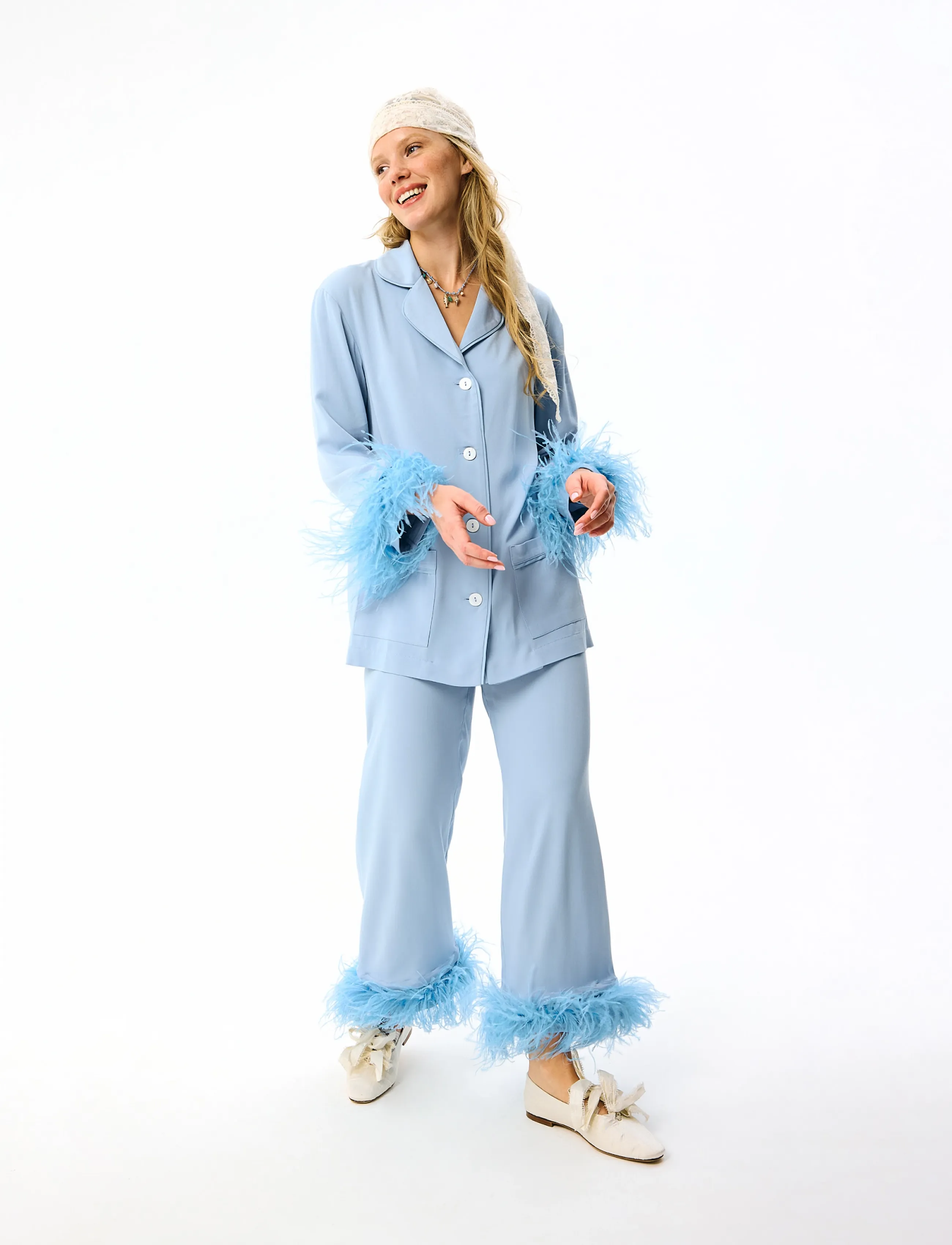 Sleeper Party Pajama Set With Detachable Feathers pyjamas & nattlinnen dam – bild 4