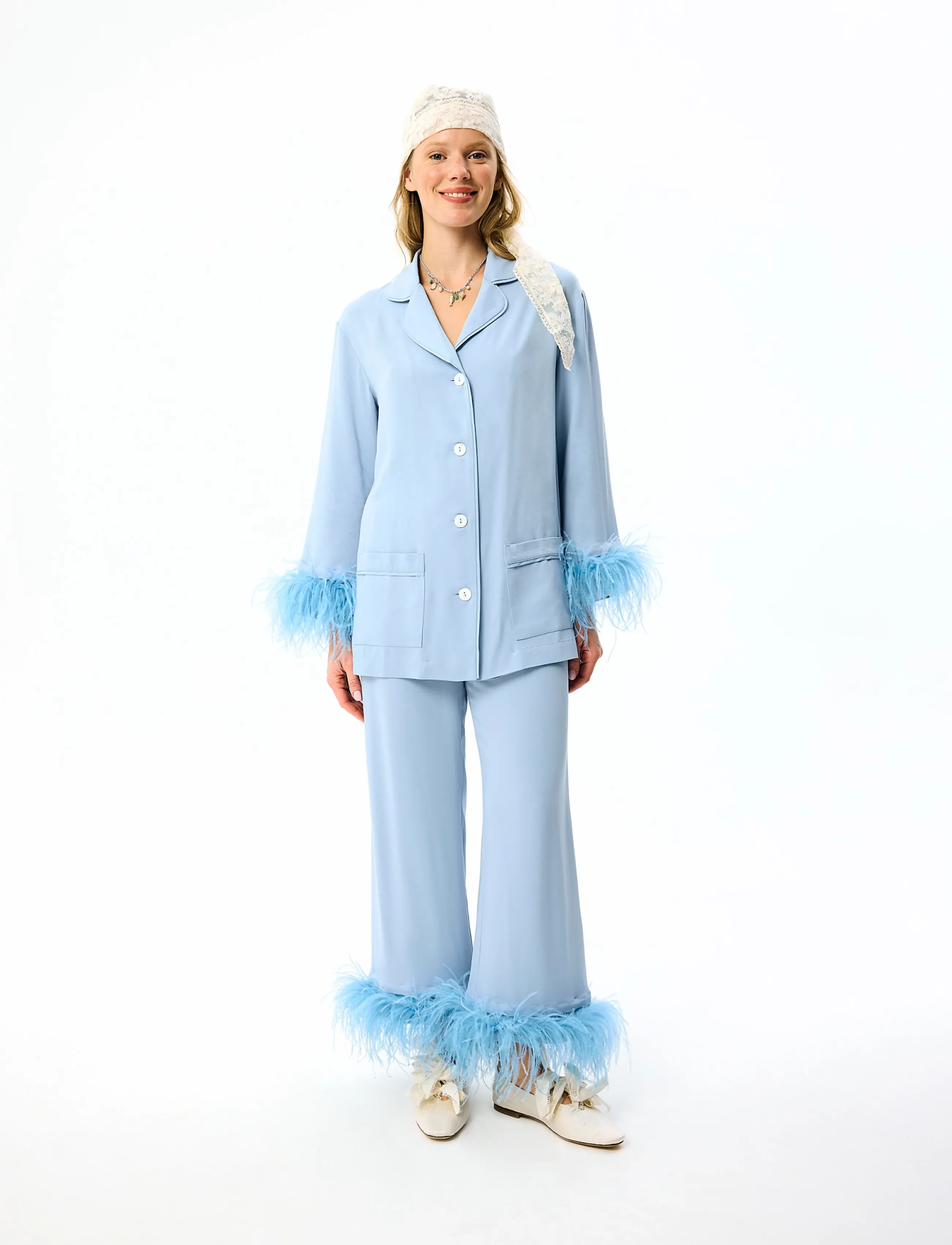 Sleeper Party Pajama Set With Detachable Feathers pyjamas & nattlinnen dam – bild 5