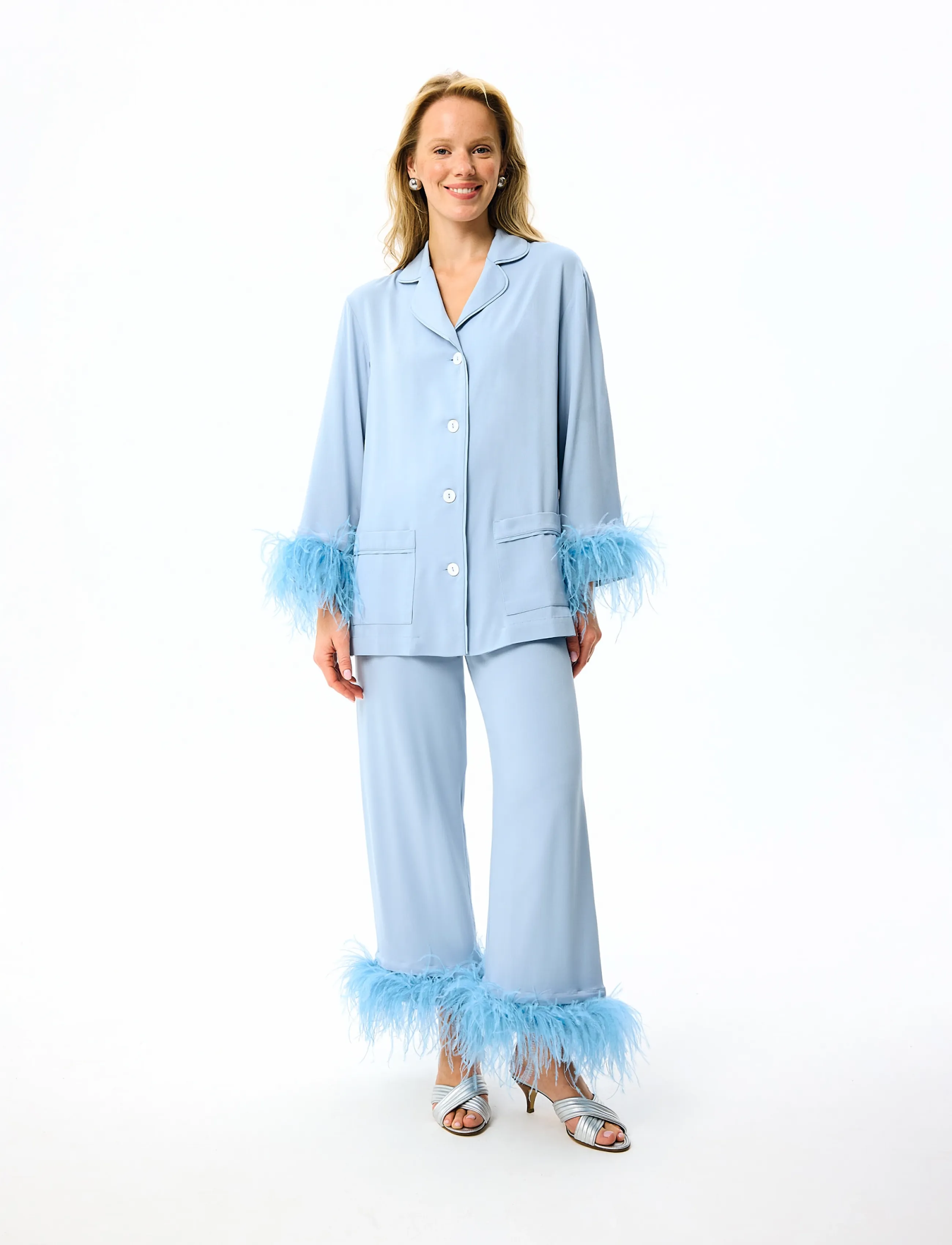 Sleeper Party Pajama Set With Detachable Feathers pyjamas & nattlinnen dam – bild 9
