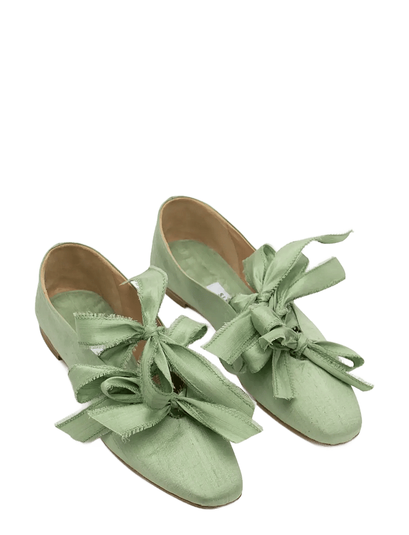 Sleeper - Mille-feuille Silk Flats in Mint Green - besondere anlässe - mint - 1