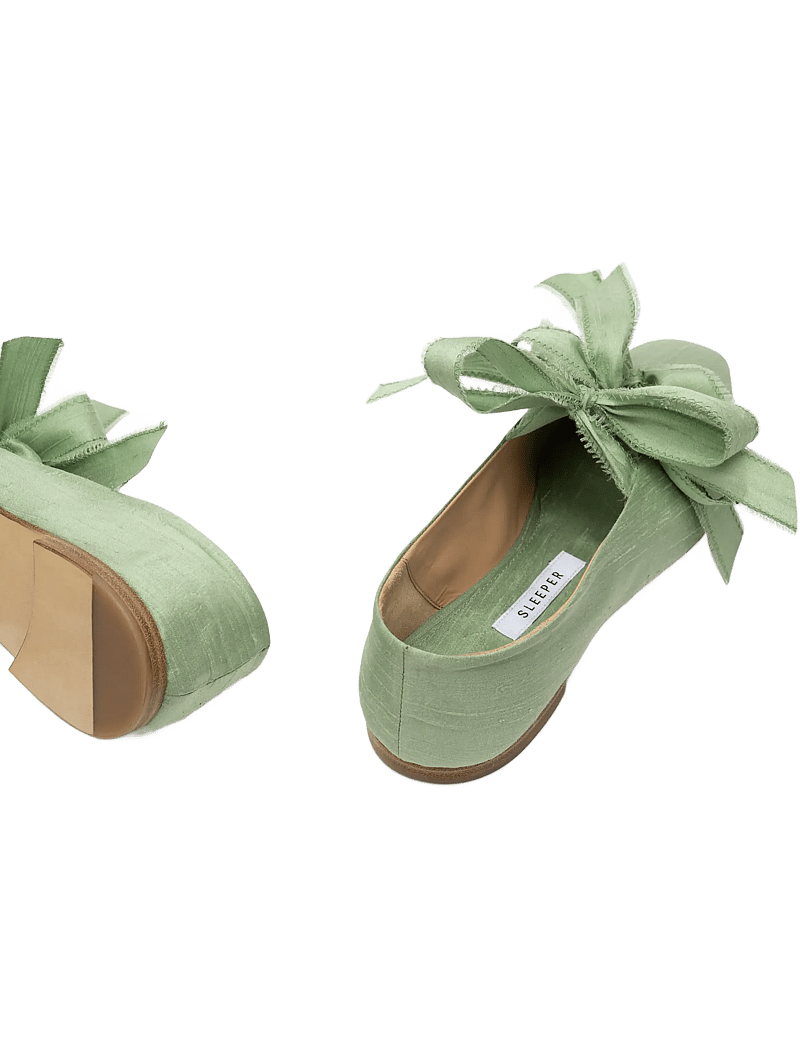 Sleeper - Mille-feuille Silk Flats in Mint Green - besondere anlässe - mint - 2