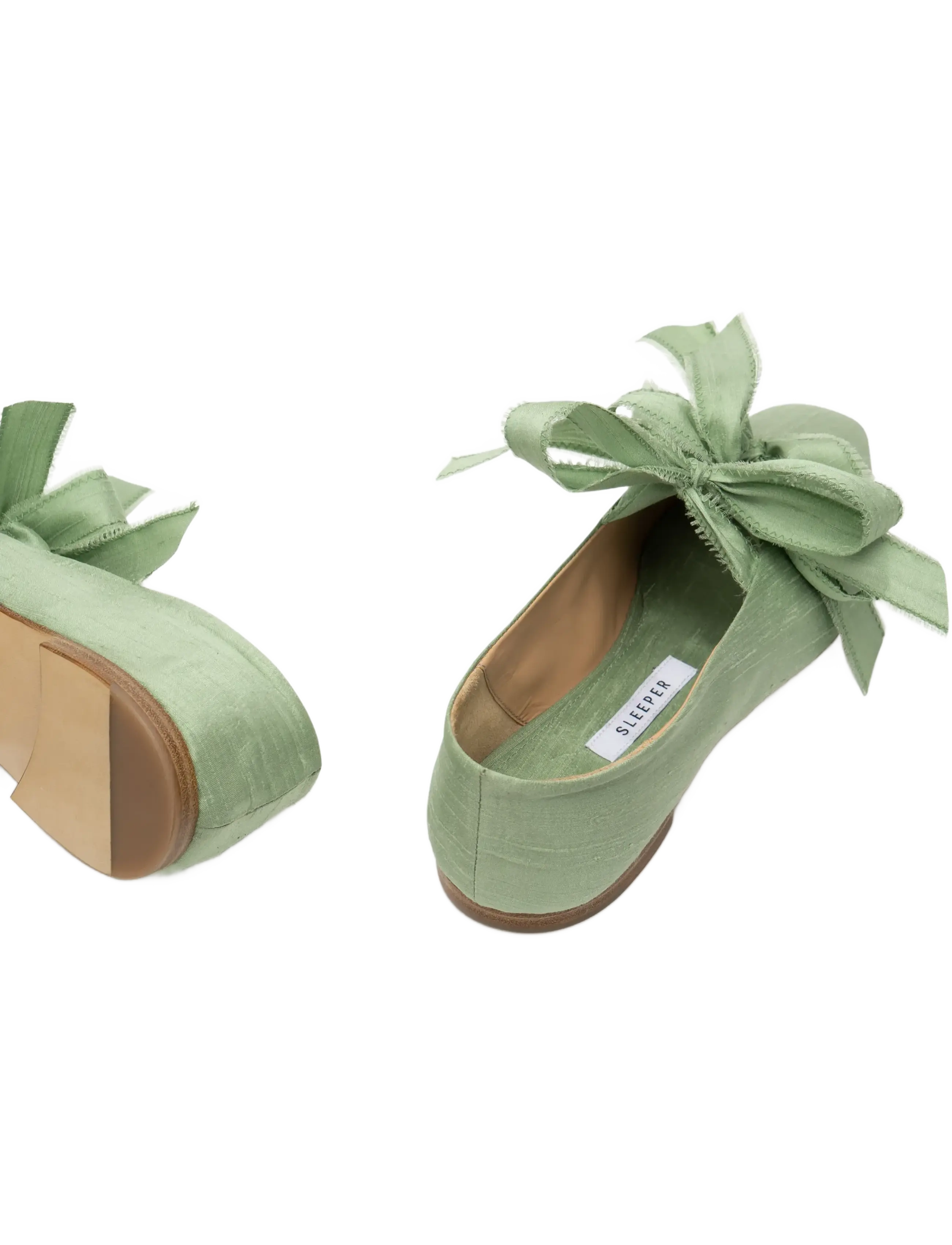 Sleeper - Mille-feuille Silk Flats in Mint Green - erilised sündmused - mint - 2