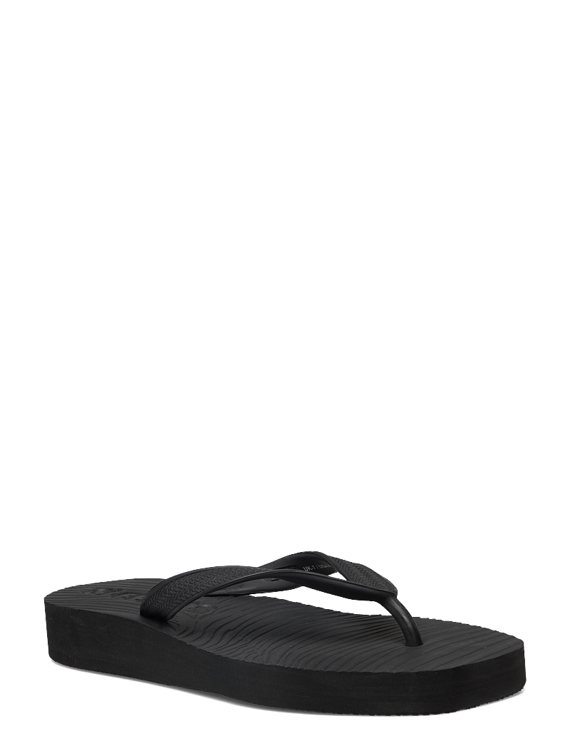 SLEEPERS - TAPERED PLATFORM Brown Flip Flop - klipklapper - black - 0