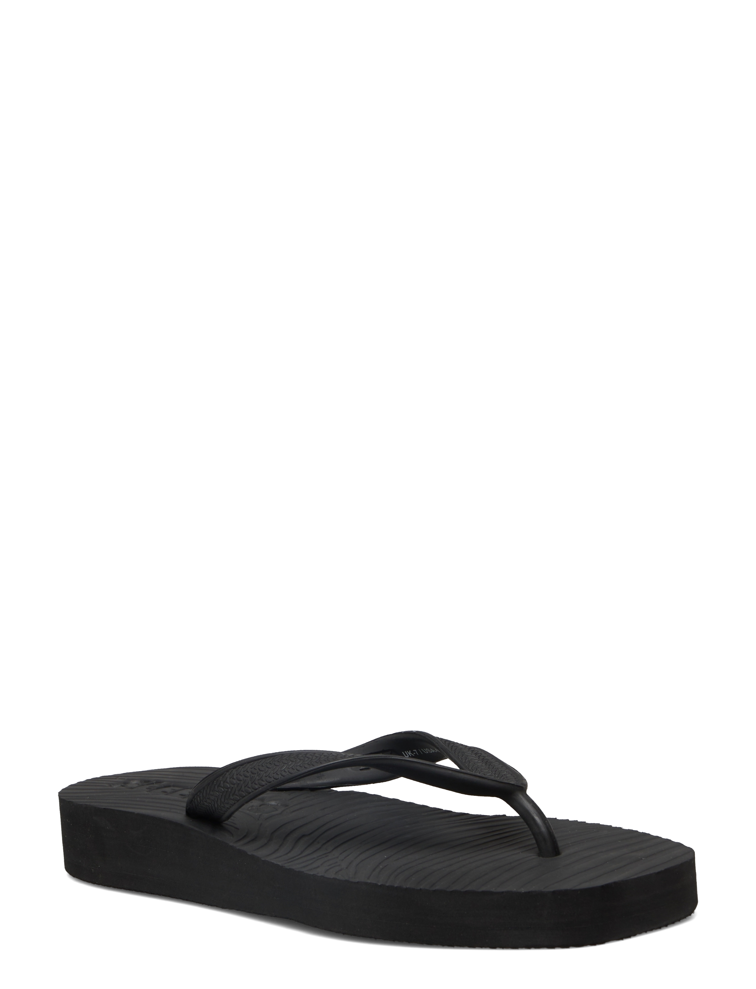 SLEEPERS TAPERED PLATFORM Brown Flip Flop - Sandaler - BLACK / black