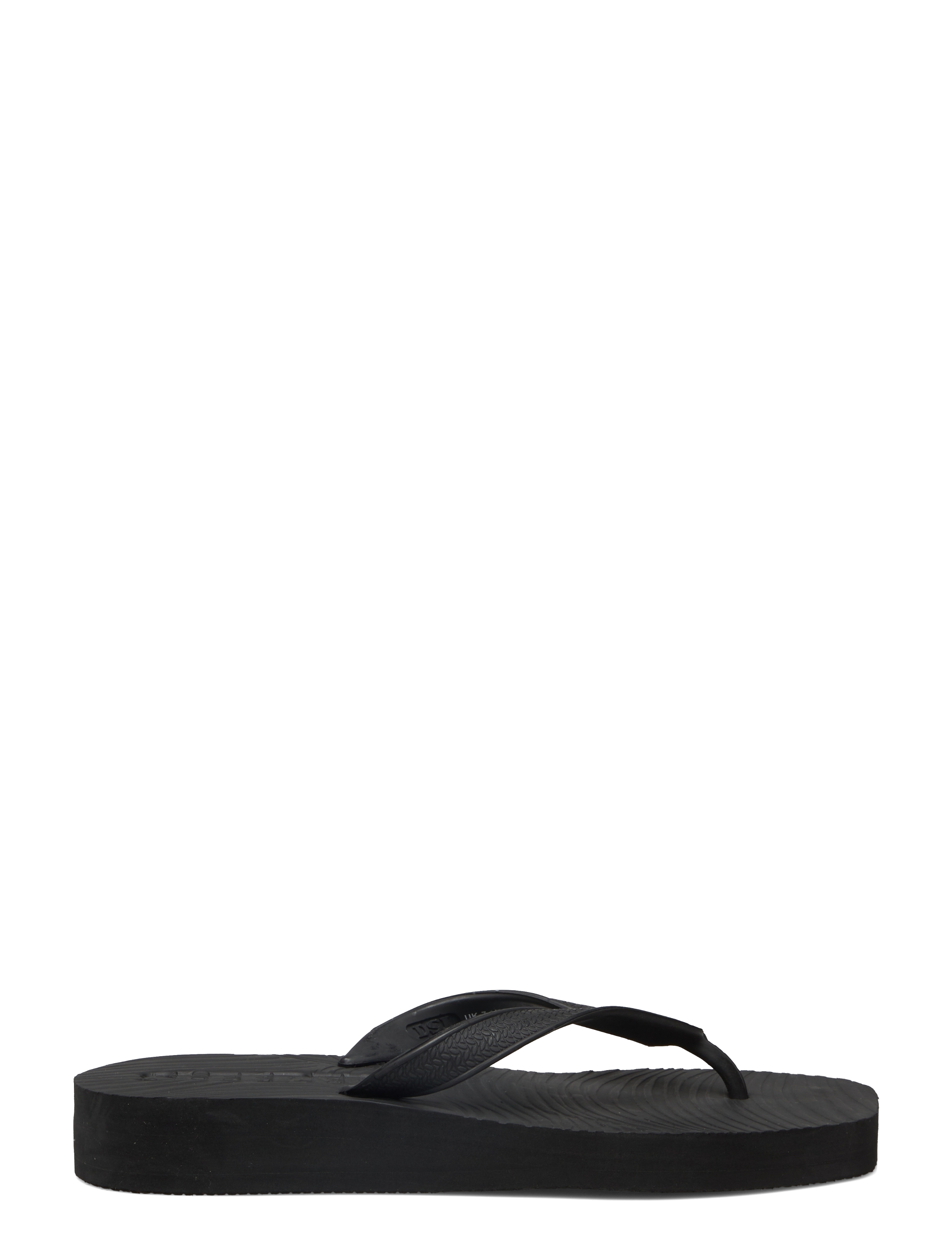 SLEEPERS - TAPERED PLATFORM Eggnog Flip Flop - flip flops - black - 1