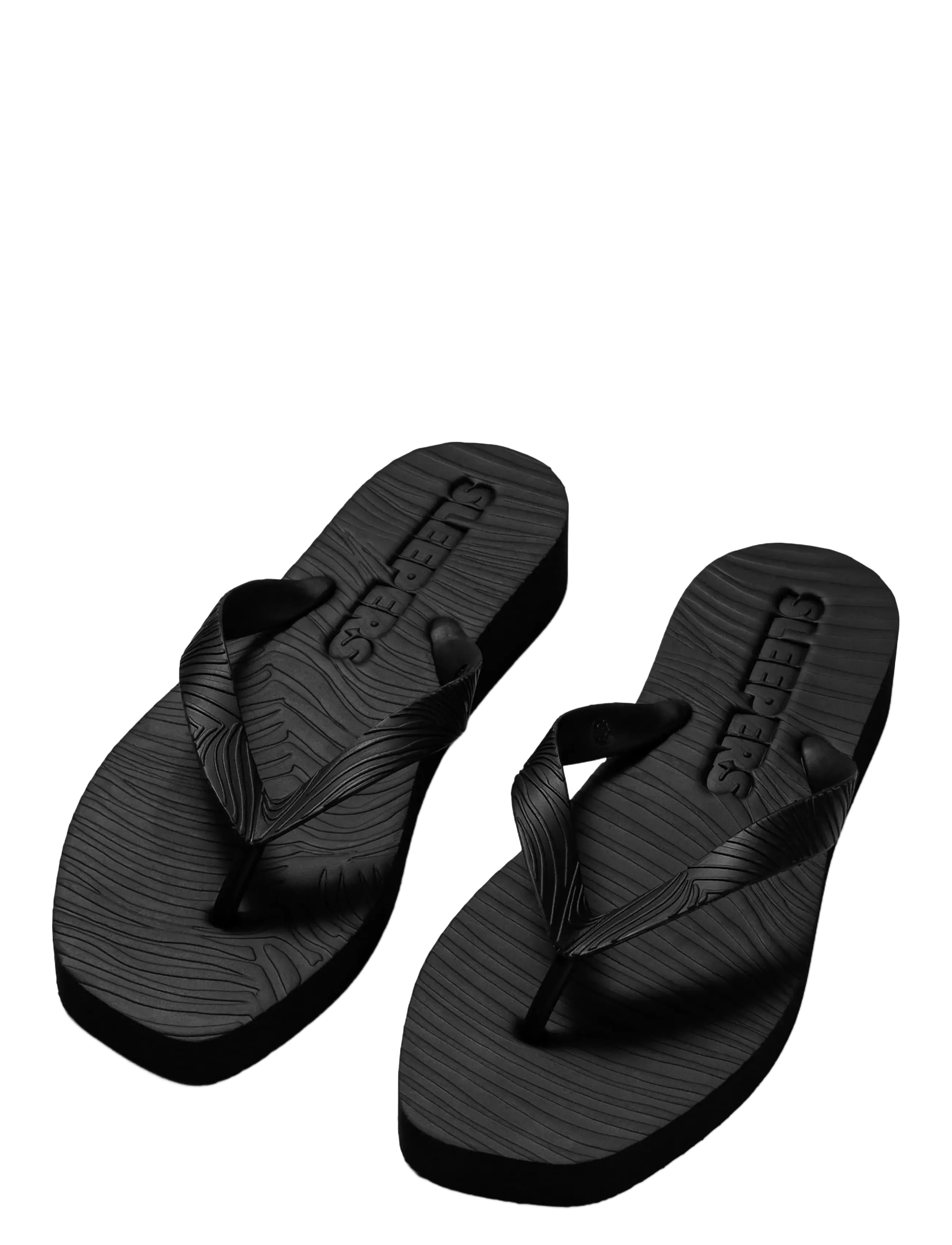 SLEEPERS - TAPERED PLATFORM Flip Flop - plätud - black - 1