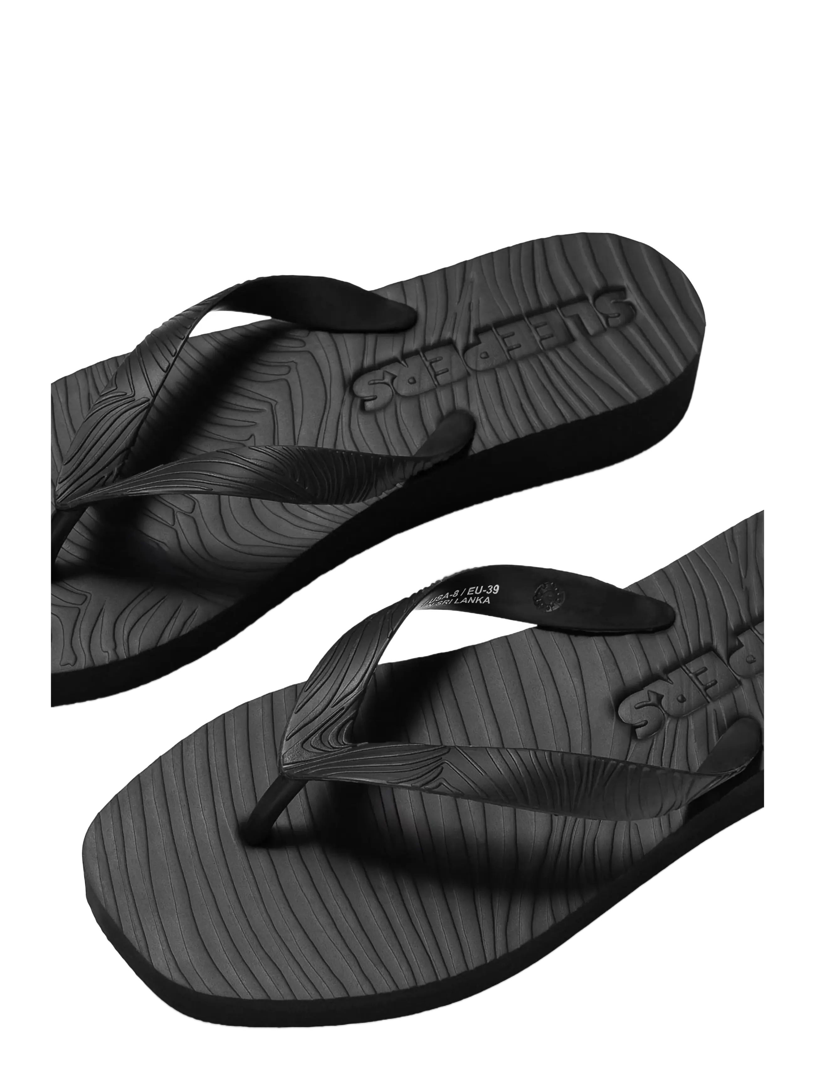 SLEEPERS - TAPERED PLATFORM Flip Flop - plätud - black - 2