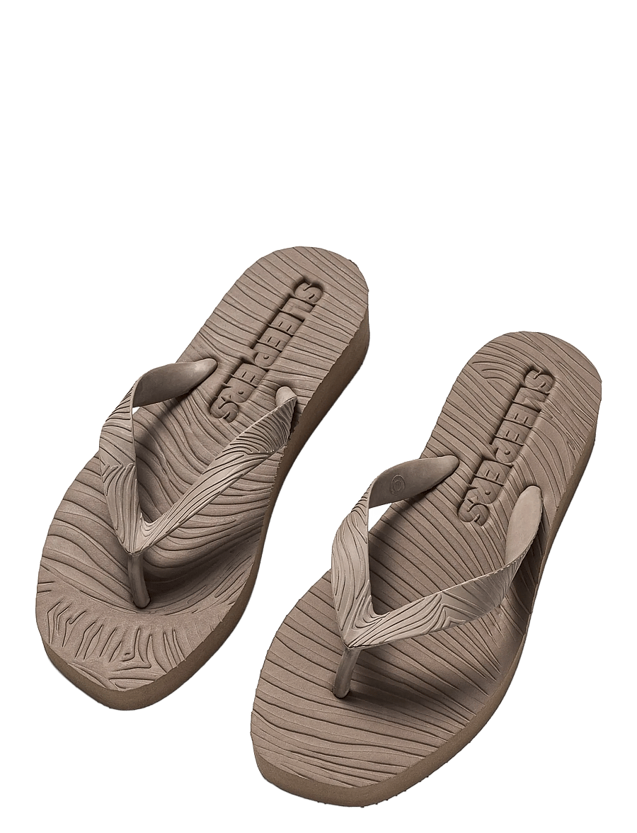 SLEEPERS - TAPERED PLATFORM Black Flip Flop - klipklapper - sand - 1