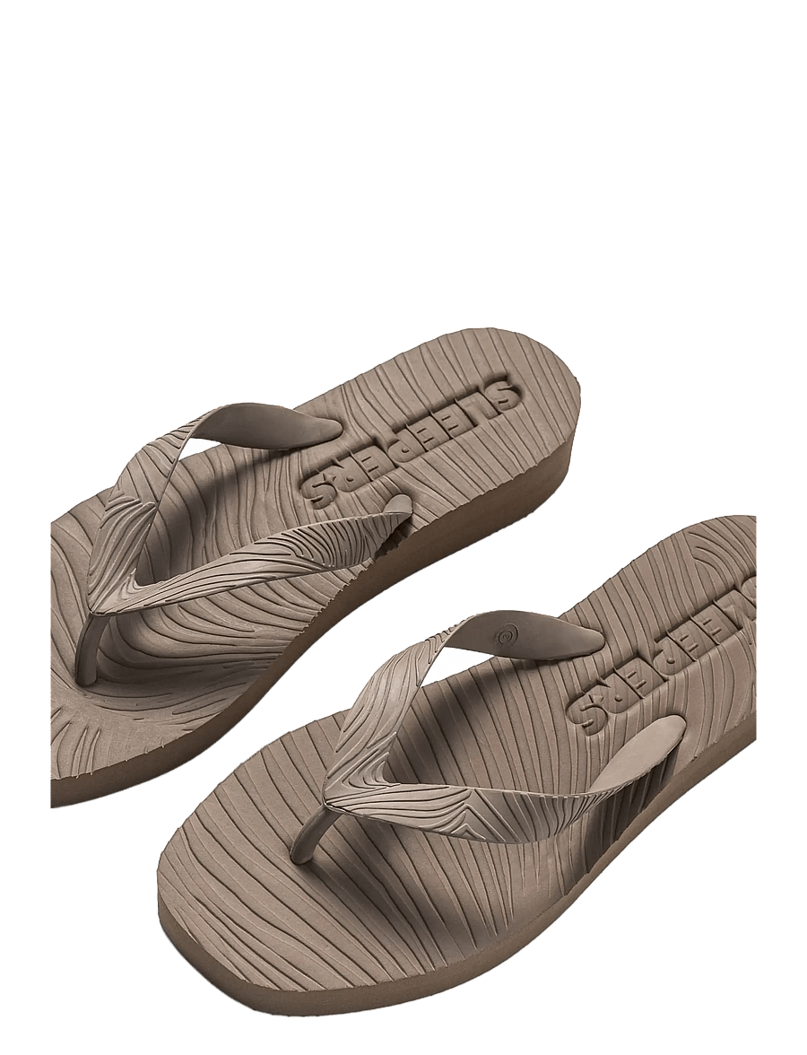 SLEEPERS - TAPERED PLATFORM Black Flip Flop - klipklapper - sand - 2
