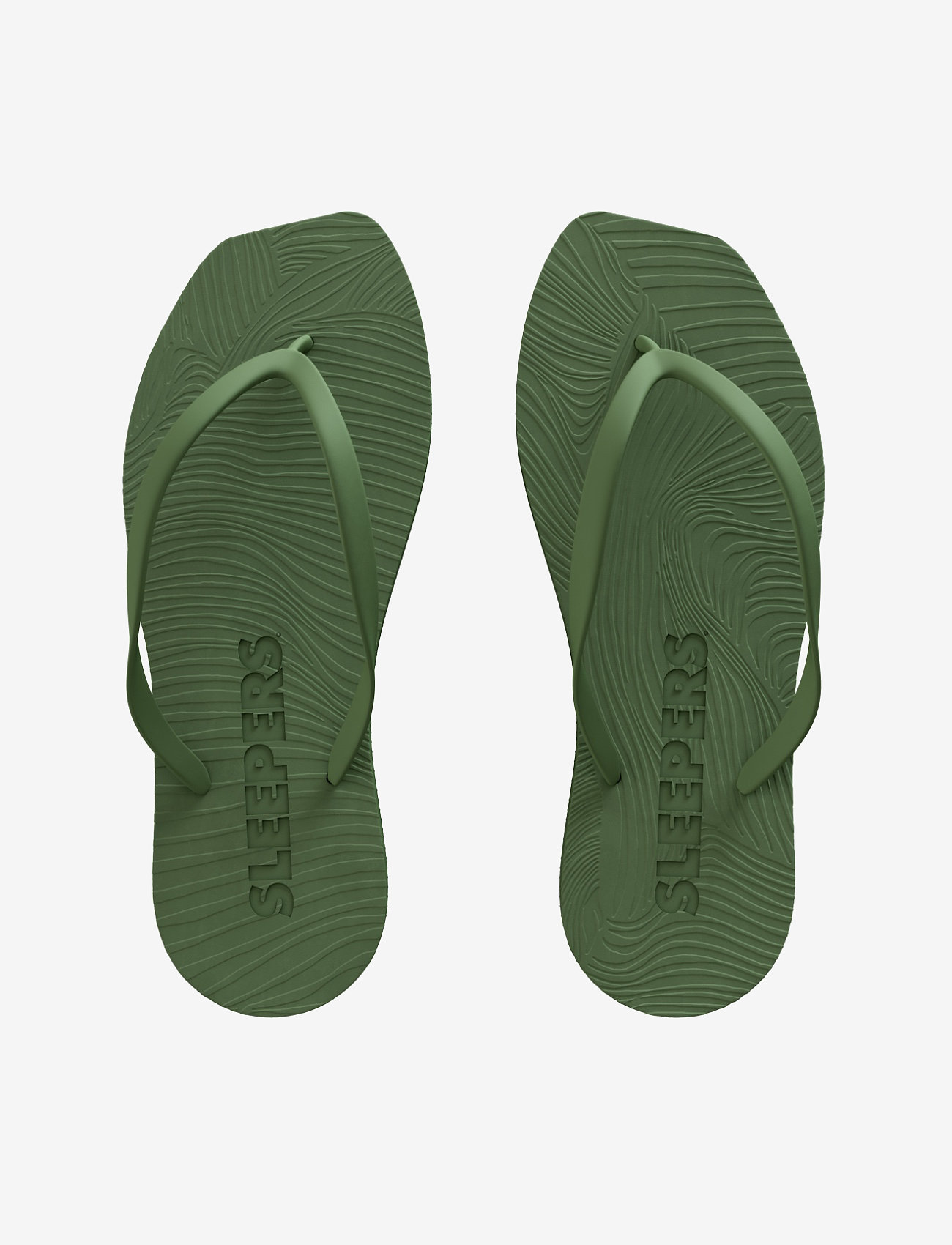 SLEEPERS TAPERED Black Flip Flop - Sko - GREEN / green