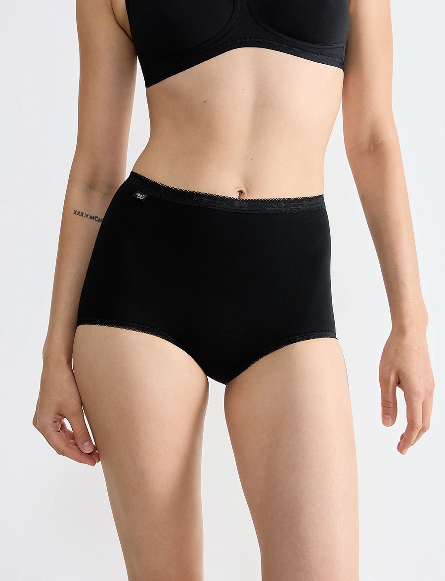 sloggi - sloggi Basic+ Maxi 4P - midi & maxi slips - black - 0