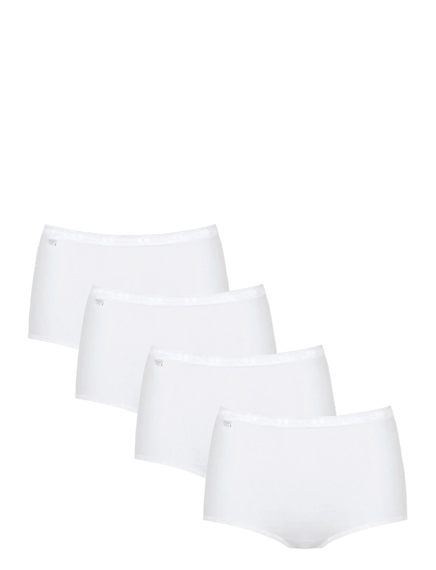 sloggi - sloggi Basic+ Maxi 4P - midi & maxi slips - white - 1
