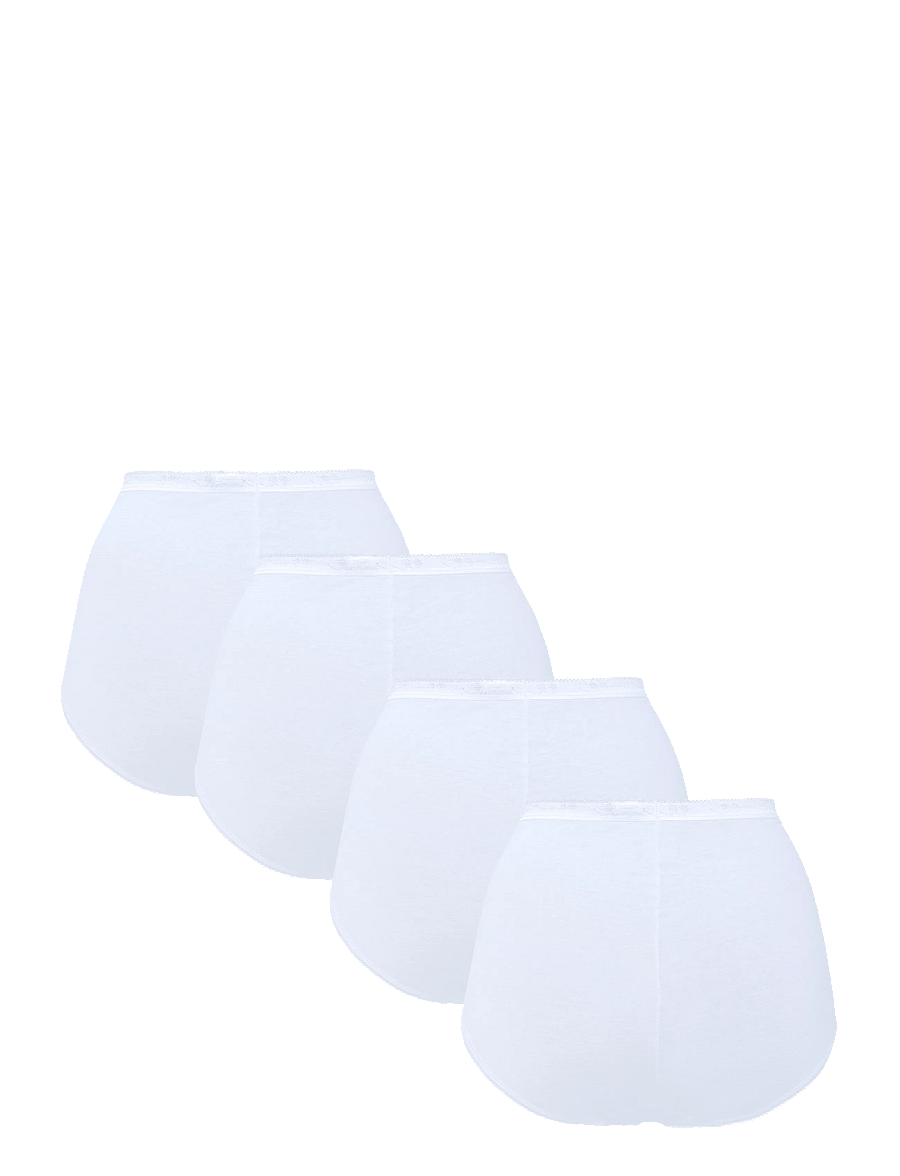 sloggi - sloggi Basic+ Maxi 4P - midi & maxi slips - white - 2