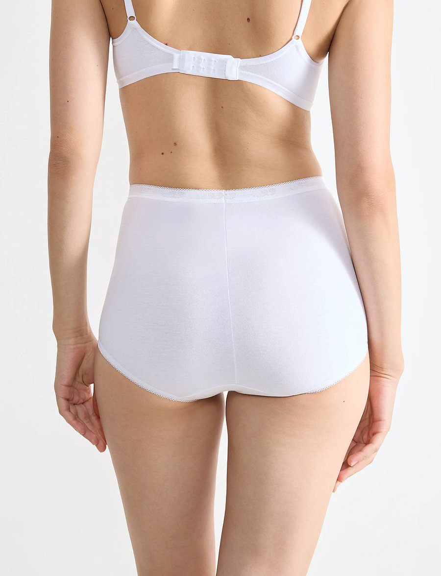 sloggi - sloggi Basic+ Maxi 4P - midi & maxi slips - white - 2
