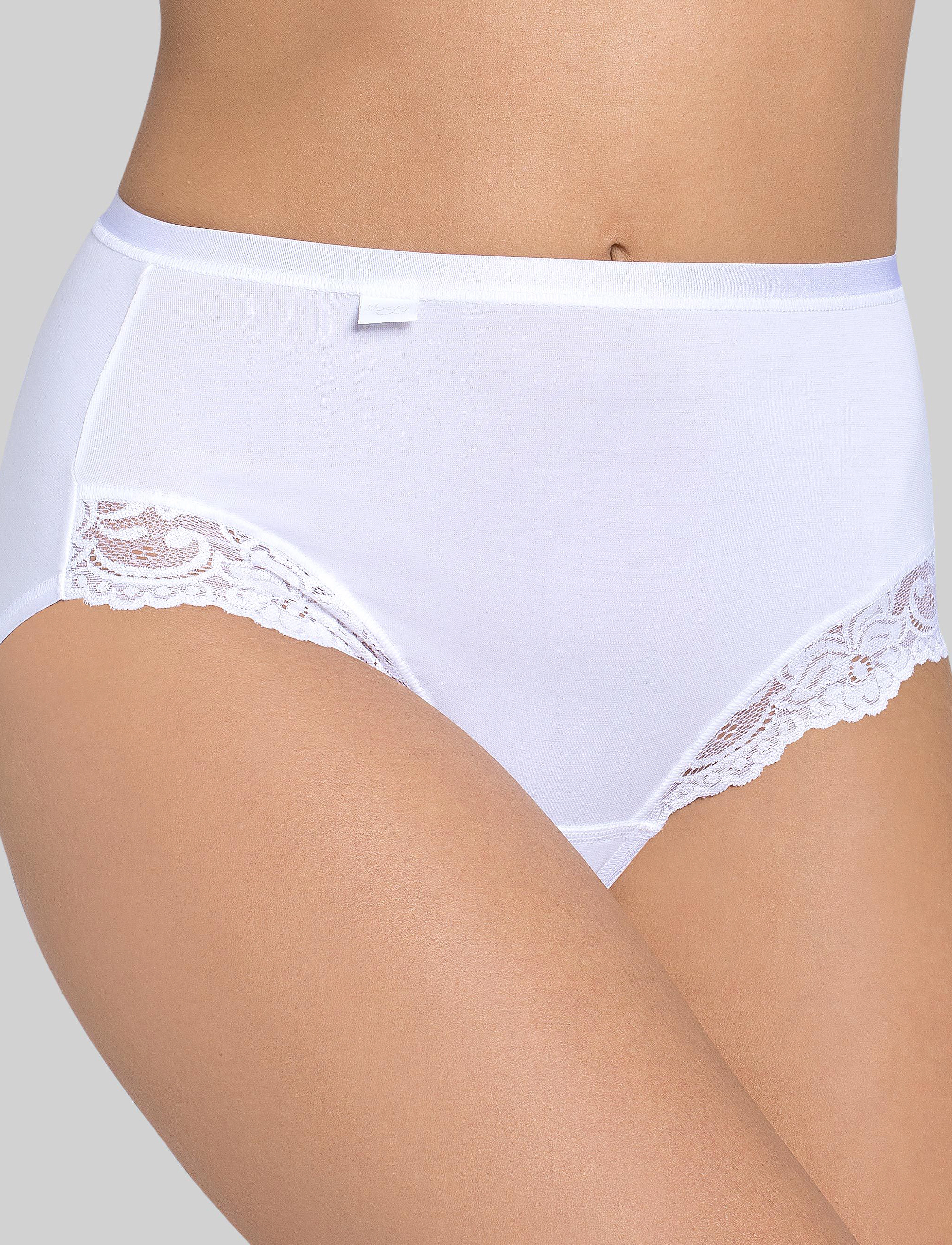sloggi Romance Maxi, 42, Panties, Weiß - High Waisted Frauen