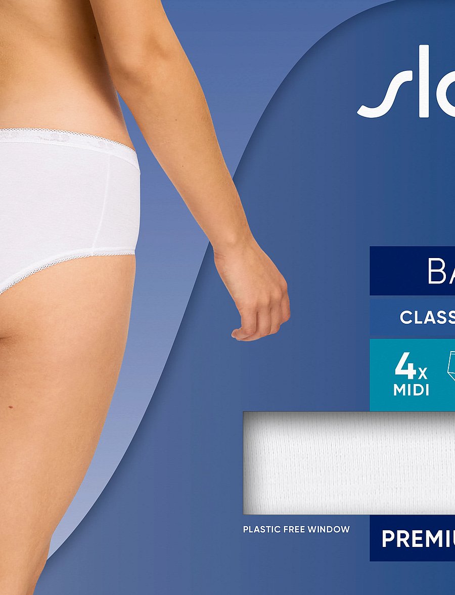 sloggi - sloggi Basic+ Midi 4P - alltags-style - white - 4