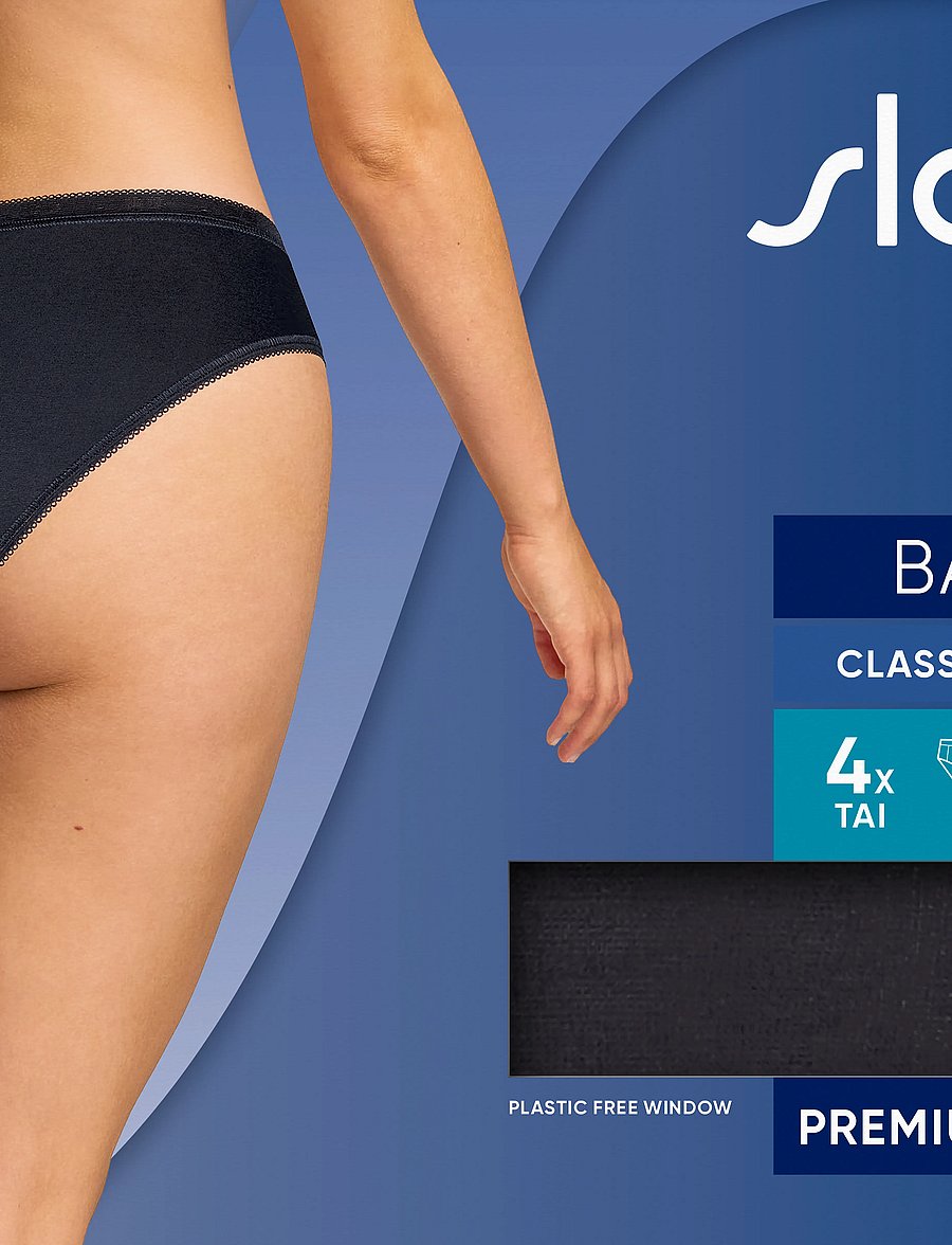 sloggi - sloggi Basic+ Tai 4P - midi & maxi slips - black - 0
