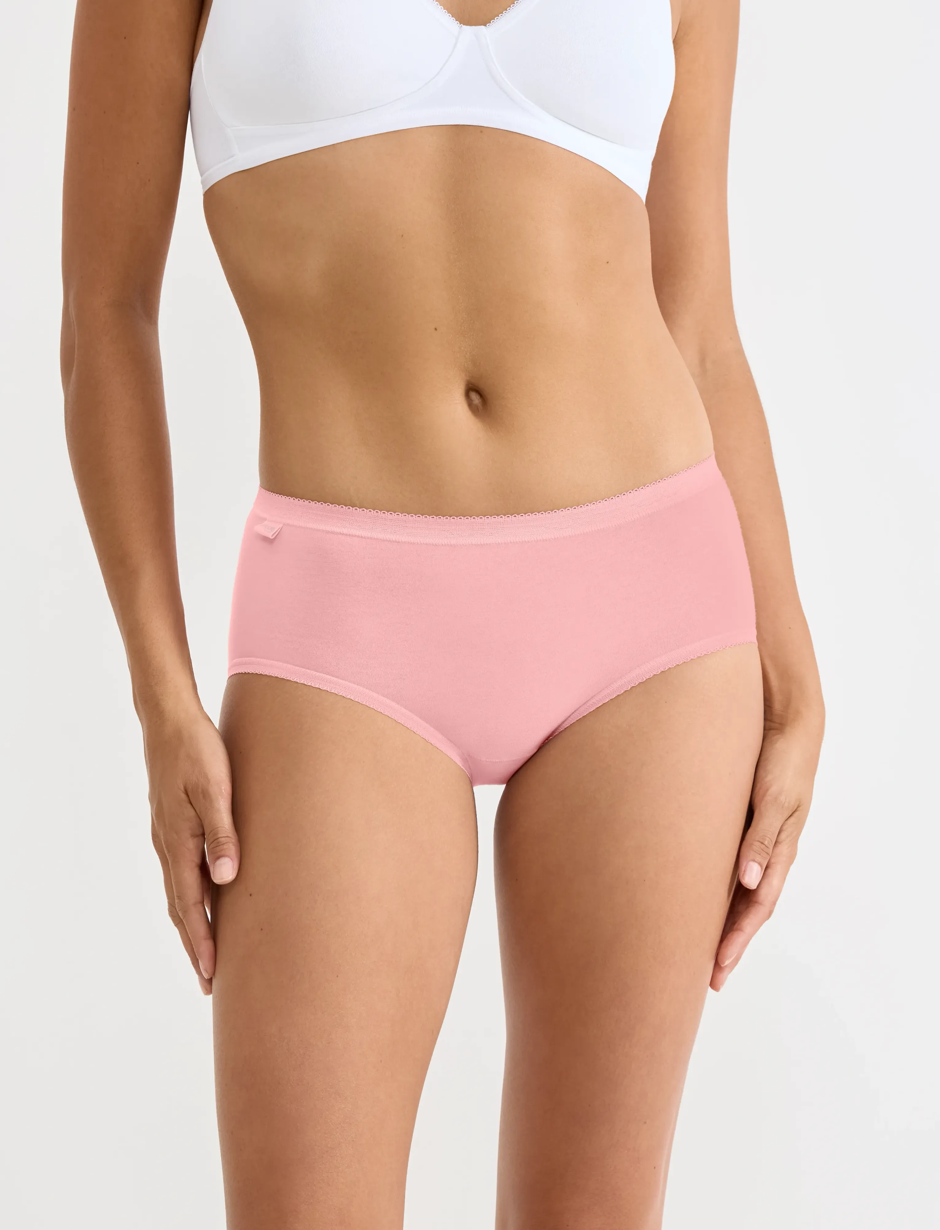sloggi Basic+ Midi C3P, 46, Panties, Rosa - Hipster & Boyshorts, Frauen