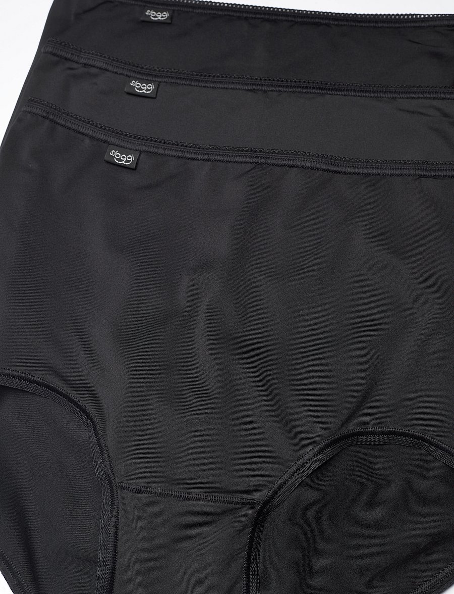 sloggi - sloggi 24/7 Microfibre Maxi C3P - midi & maxi slips - black - 3