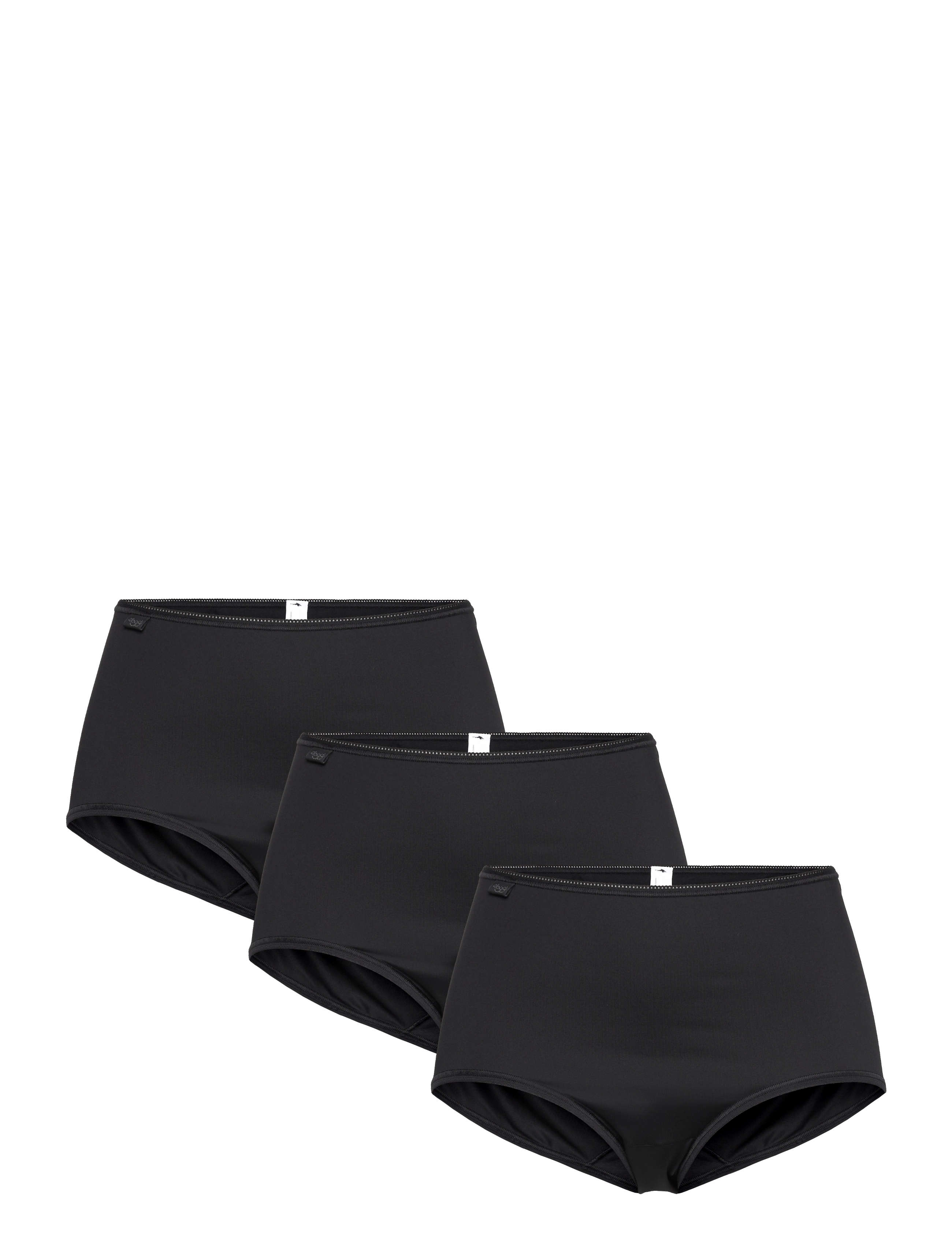 sloggi sloggi 24/7 Microfibre Midi C3P - Yfirstærðir - BLACK / black