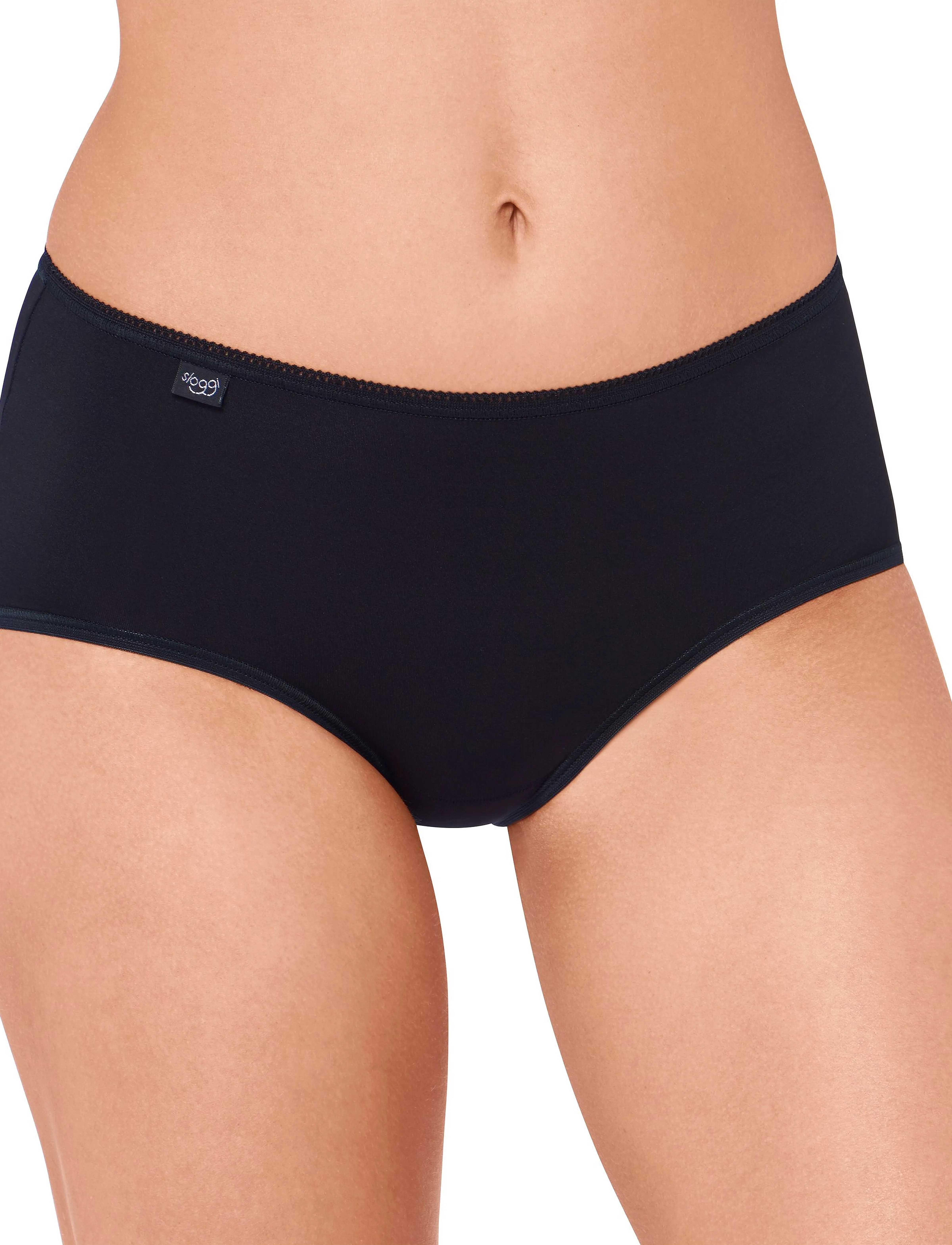 sloggi Sloggi 24/7 Microfibre Midi C3P, 42, Black, Trusser > Trusser, Dame