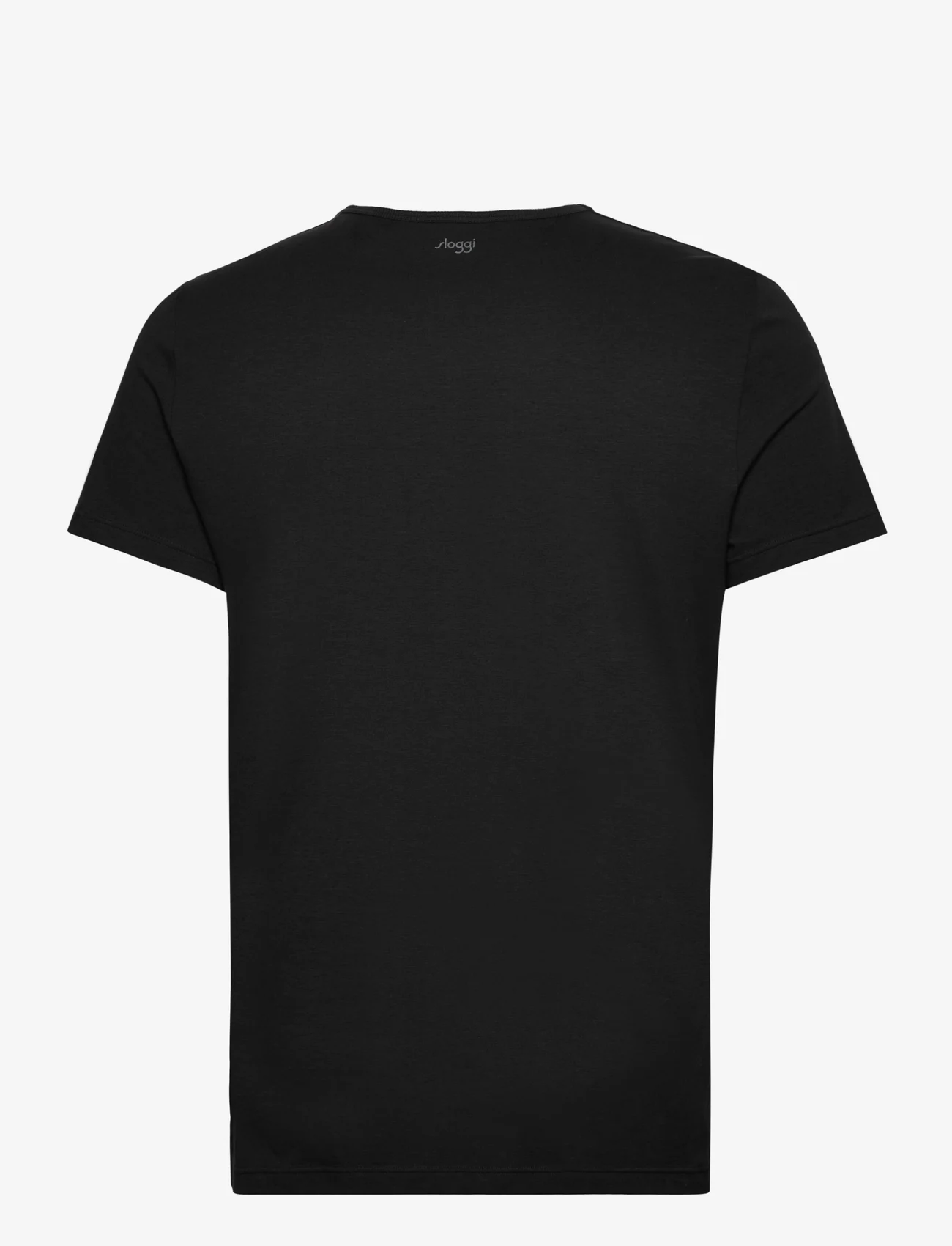 sloggi - sloggi men GO Shirt V-Neck Slim Fit - najniższe ceny - black - 1