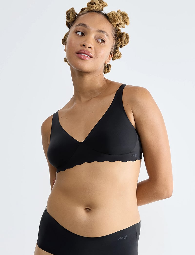 sloggi - sloggi ZERO Microfibre 2.0 Soft bra - bygellösa bh:ar - black - 0