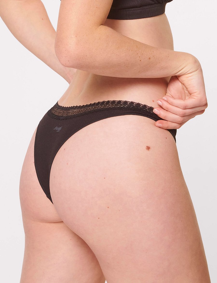 sloggi - sloggi GO Ribbed R Brazil C2P - brazilian panties - black - 4